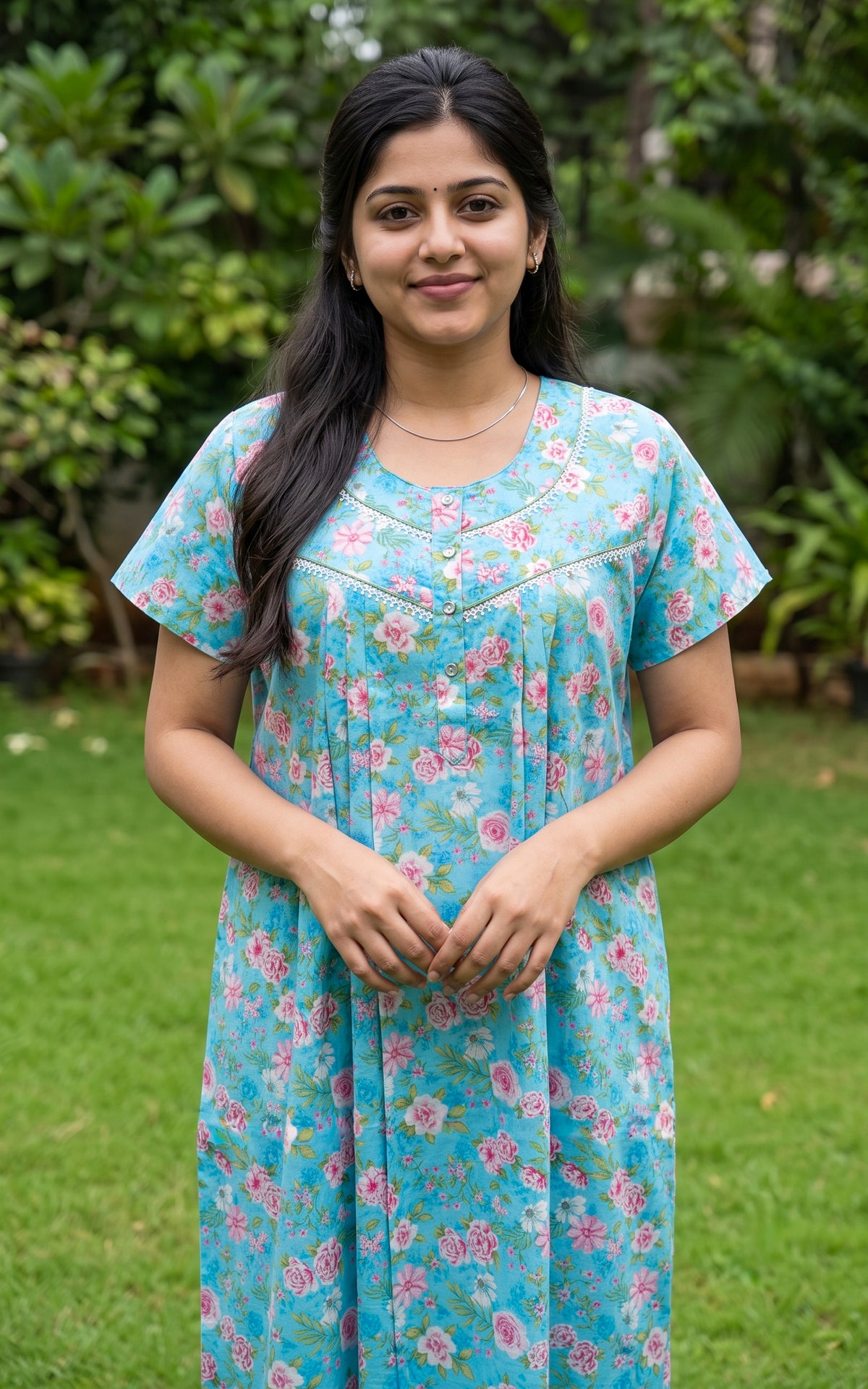 Cotton Straight Fit Nighty-165SS2B