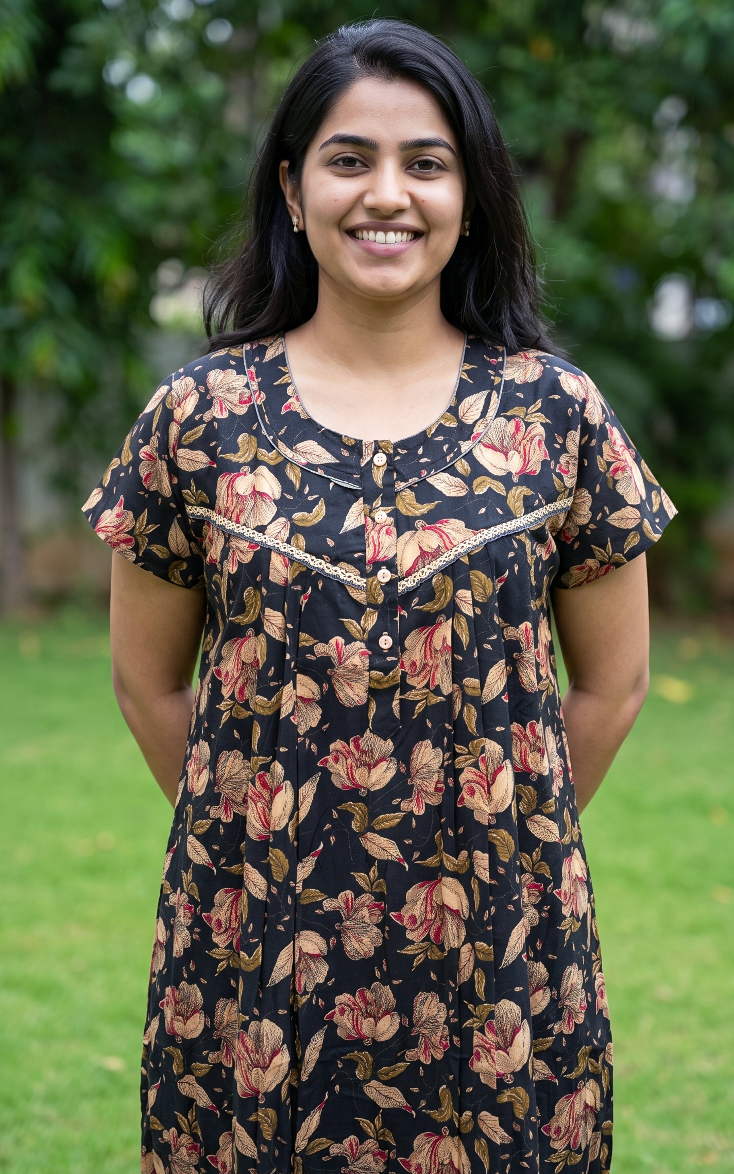 Cotton Straight Fit Nighty-164SS2B