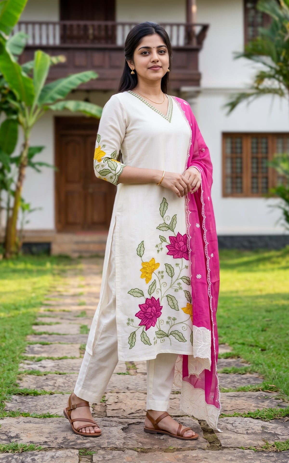 Oviyakani (Kurti+Pant+Dupatta)