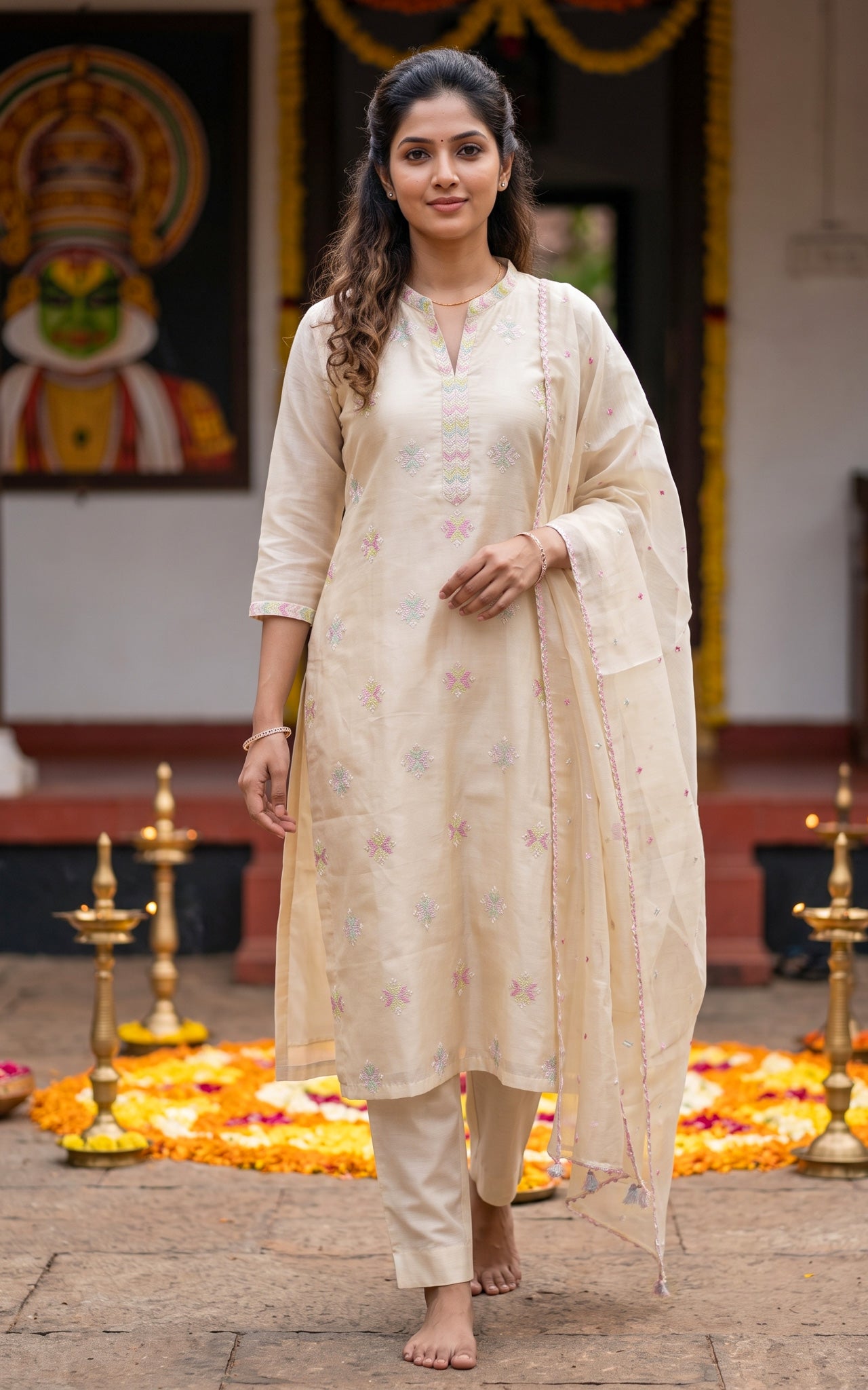 Prakruthi B (Kurti+Pant+Dupatta)