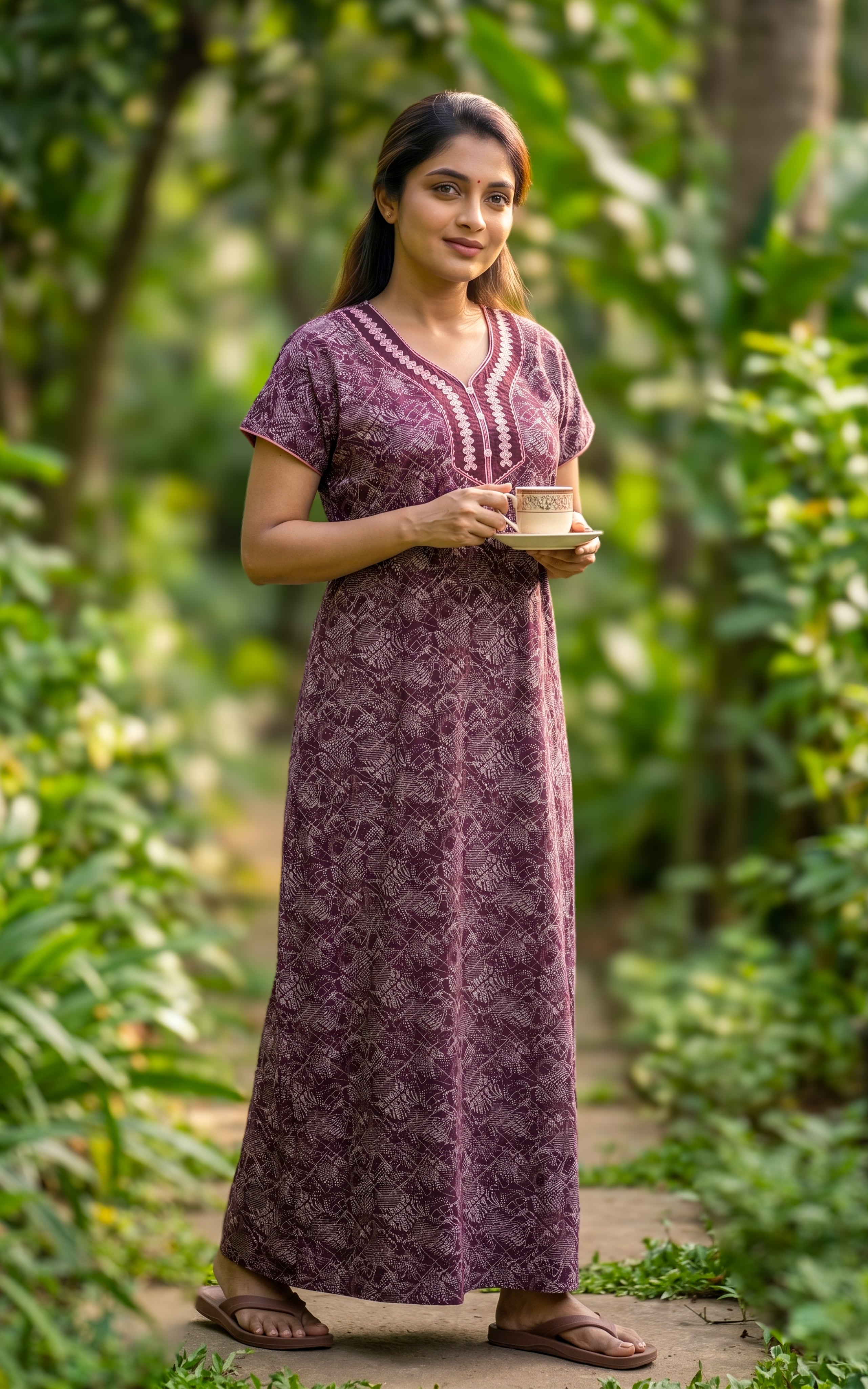 Cotton Straight Fit Nighty-160SS23