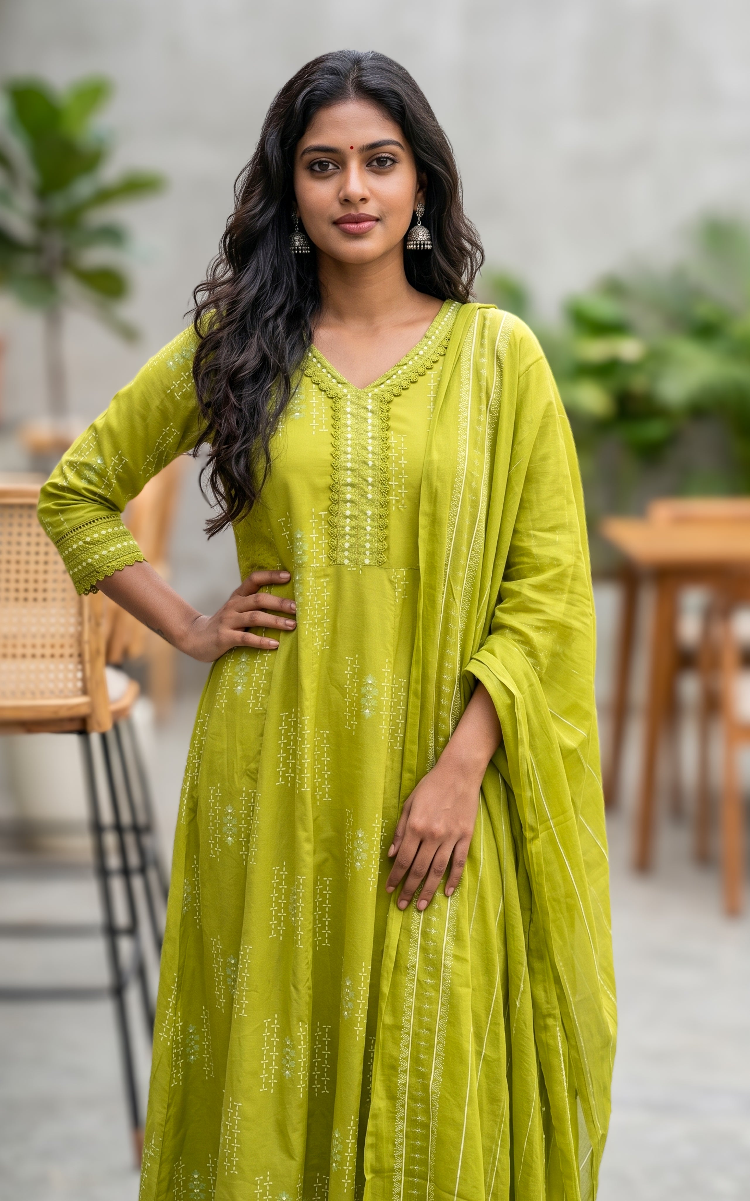 Sharmila Mehandi Green (Kurti+Pant+Dupatta)