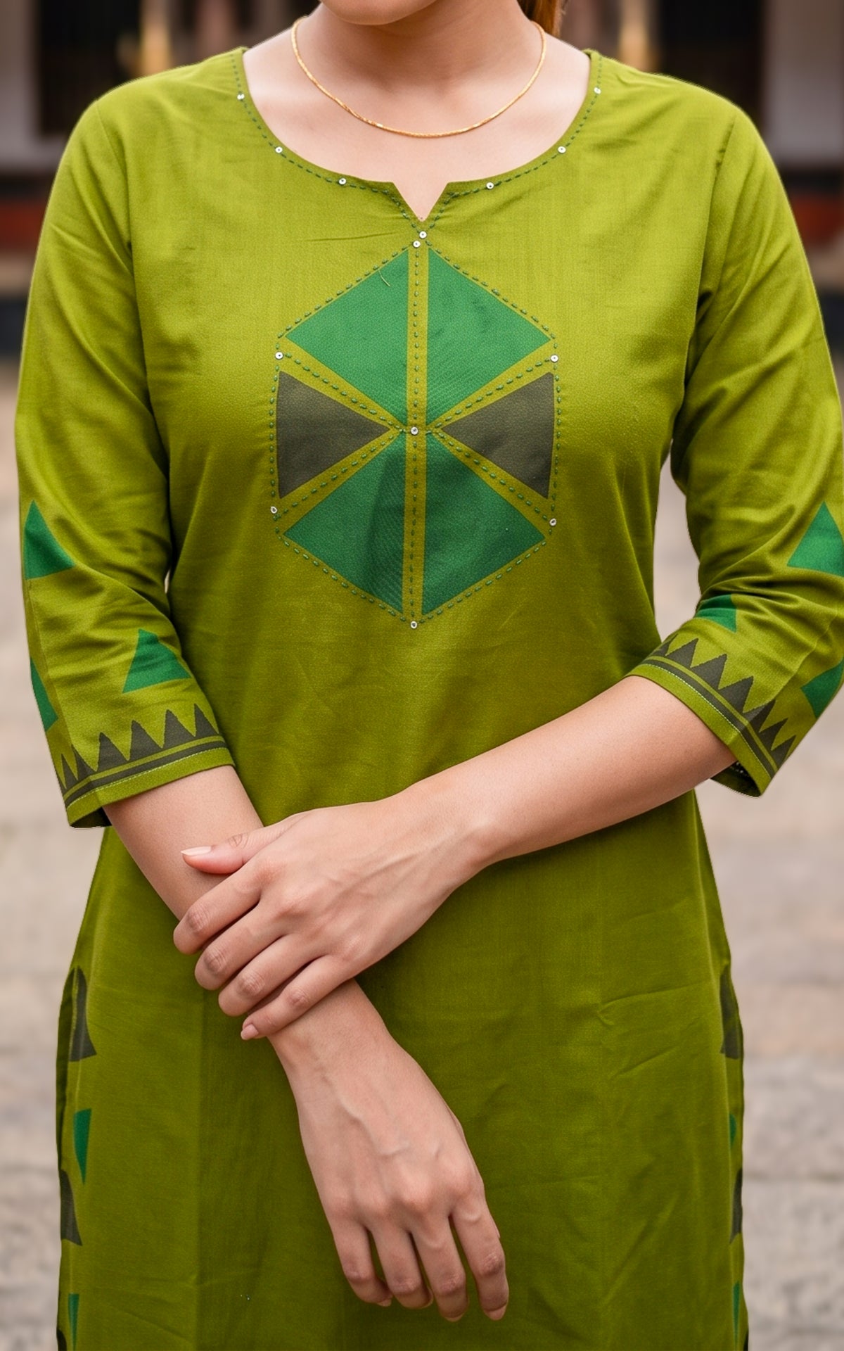 Dhanvitha Handblock (Kurti+Pant+Dupatta)