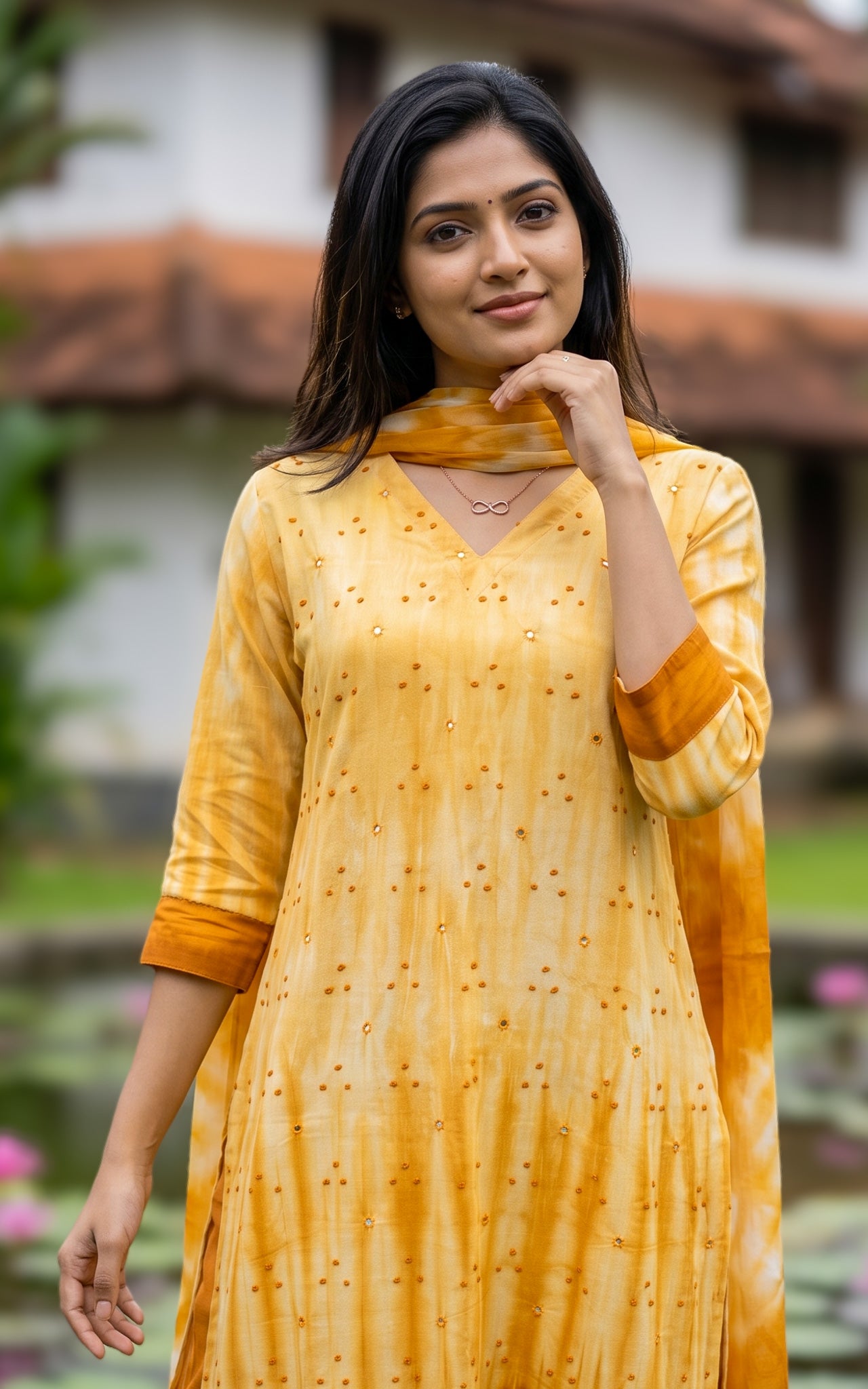 Mustard Cotton Casual Wear Kurti Set for Women