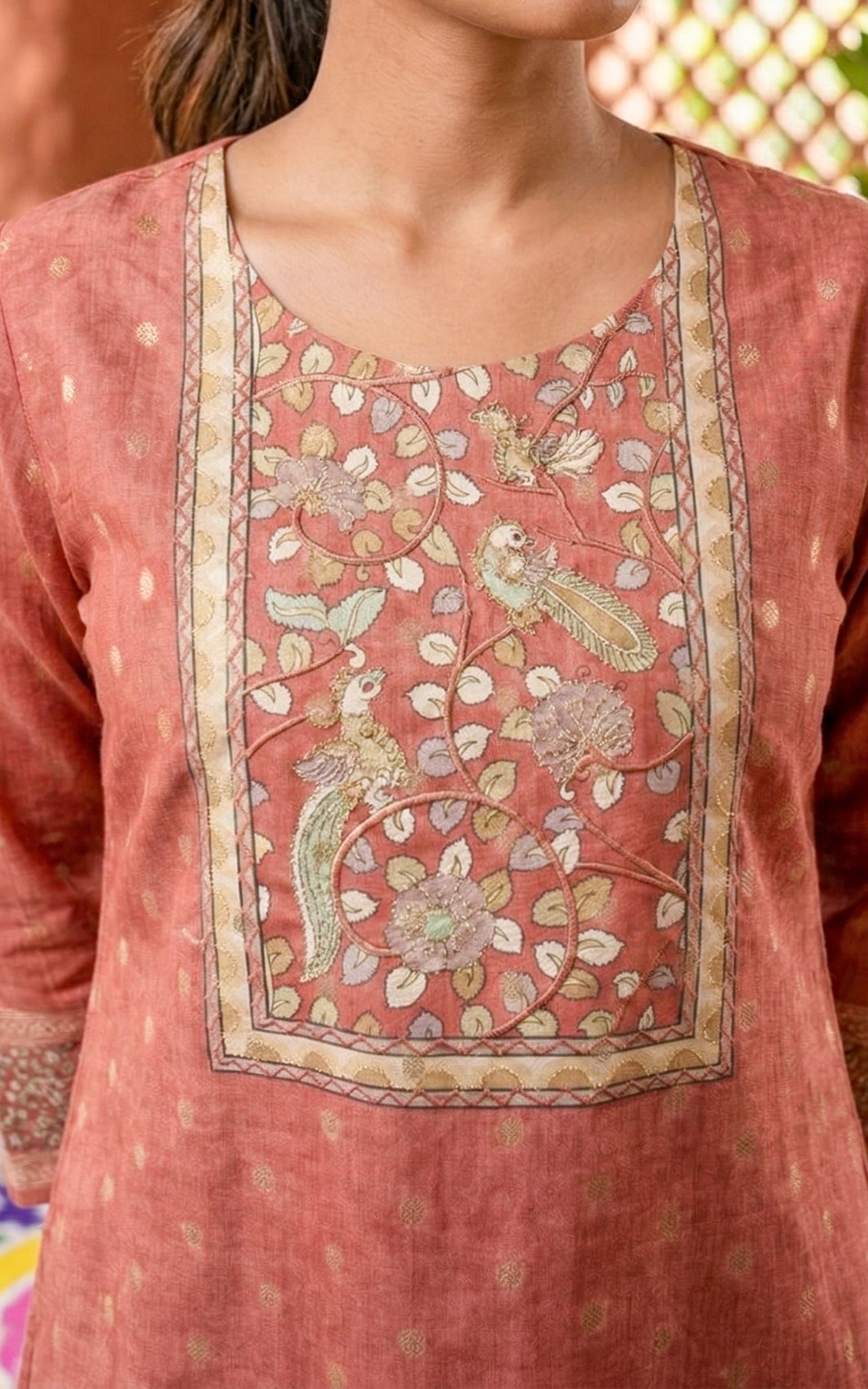 Straight Cut Kurti with Side Slit 
