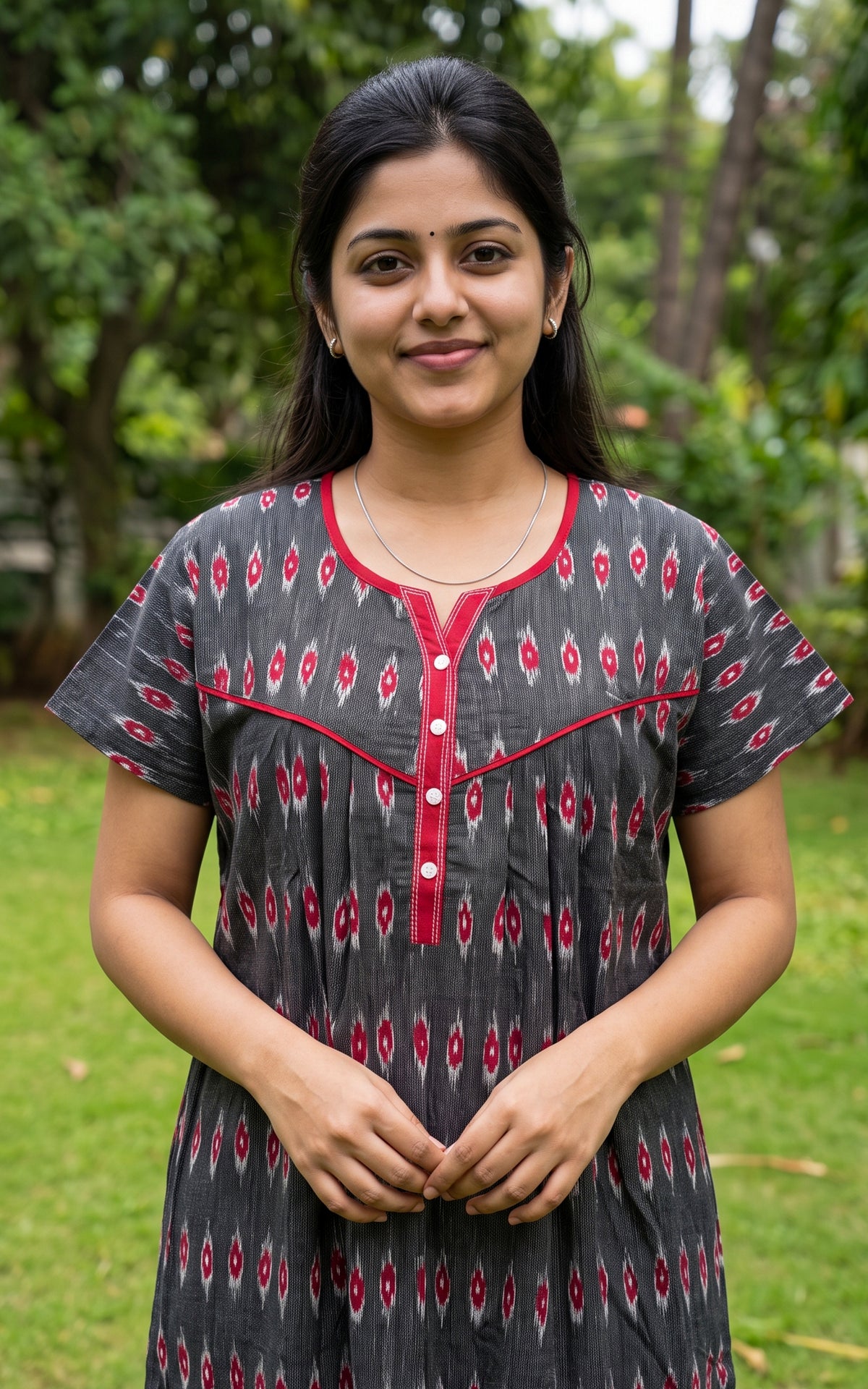 Cotton Straight Fit Nighty-165SS14