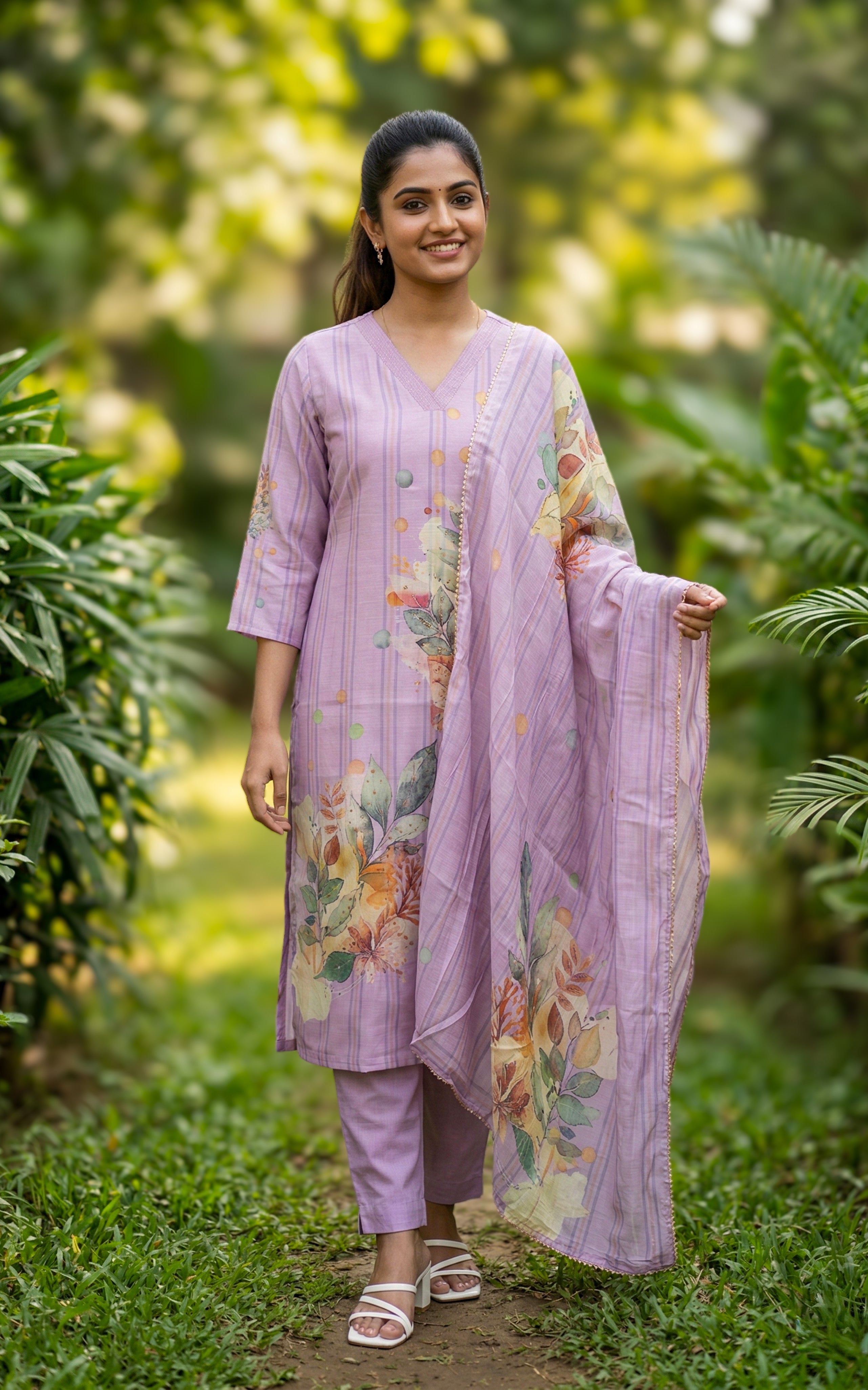 Vinotha B (Kurti+Pant+Dupatta)