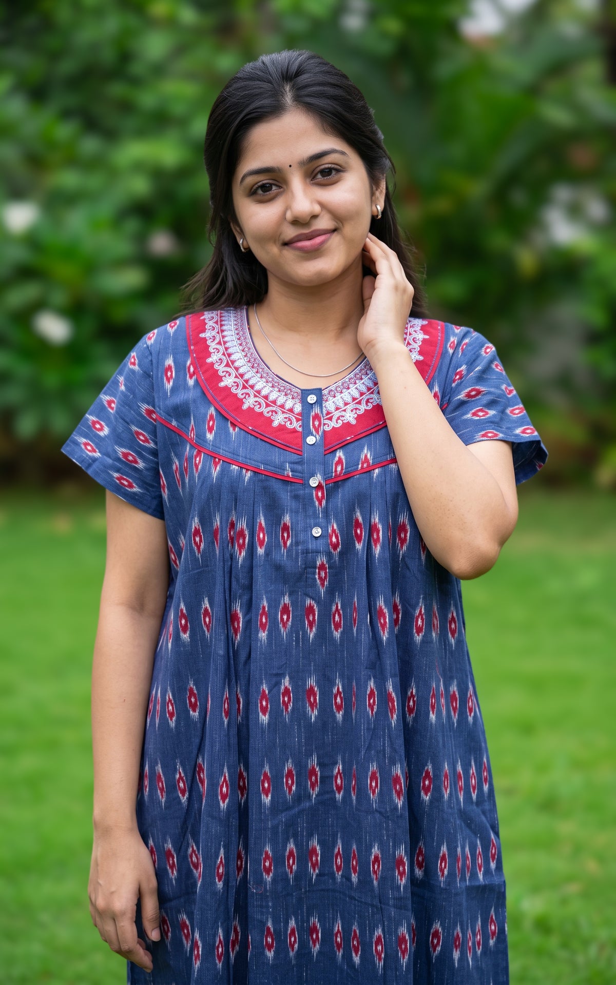 Cotton Straight Fit Nighty-166SS2