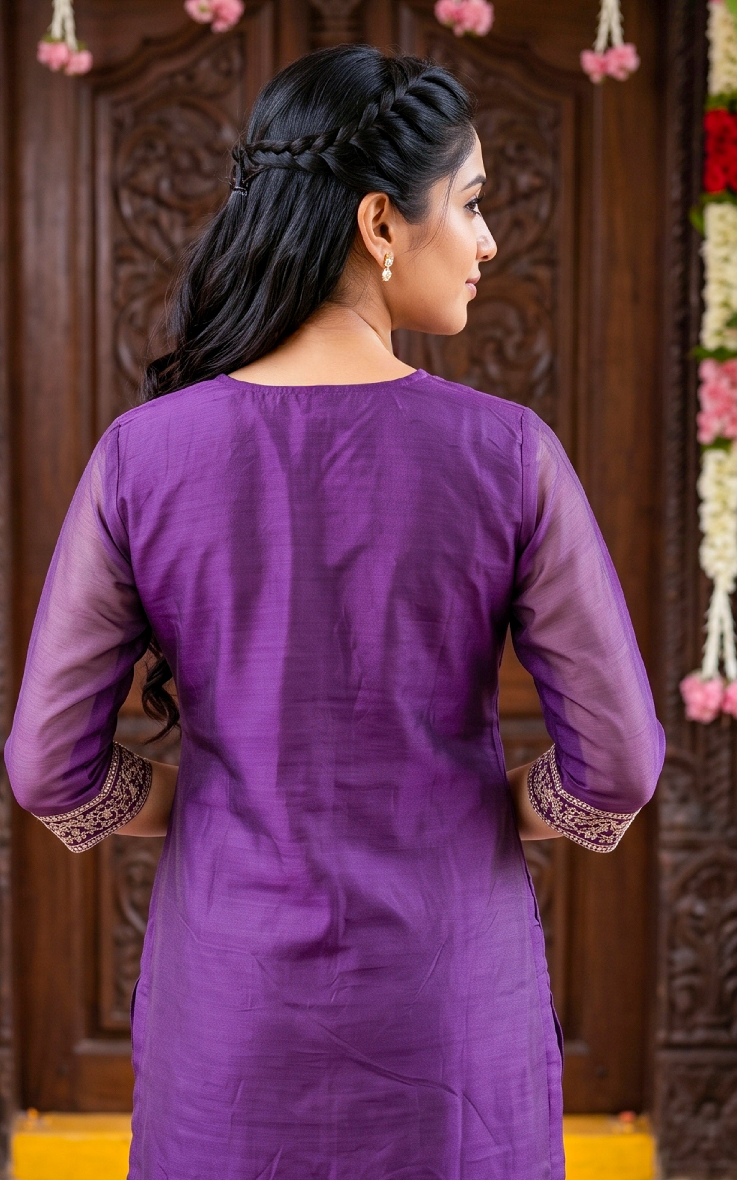 Bhagyashree Violet (Kurti+Pant+Dupatta)