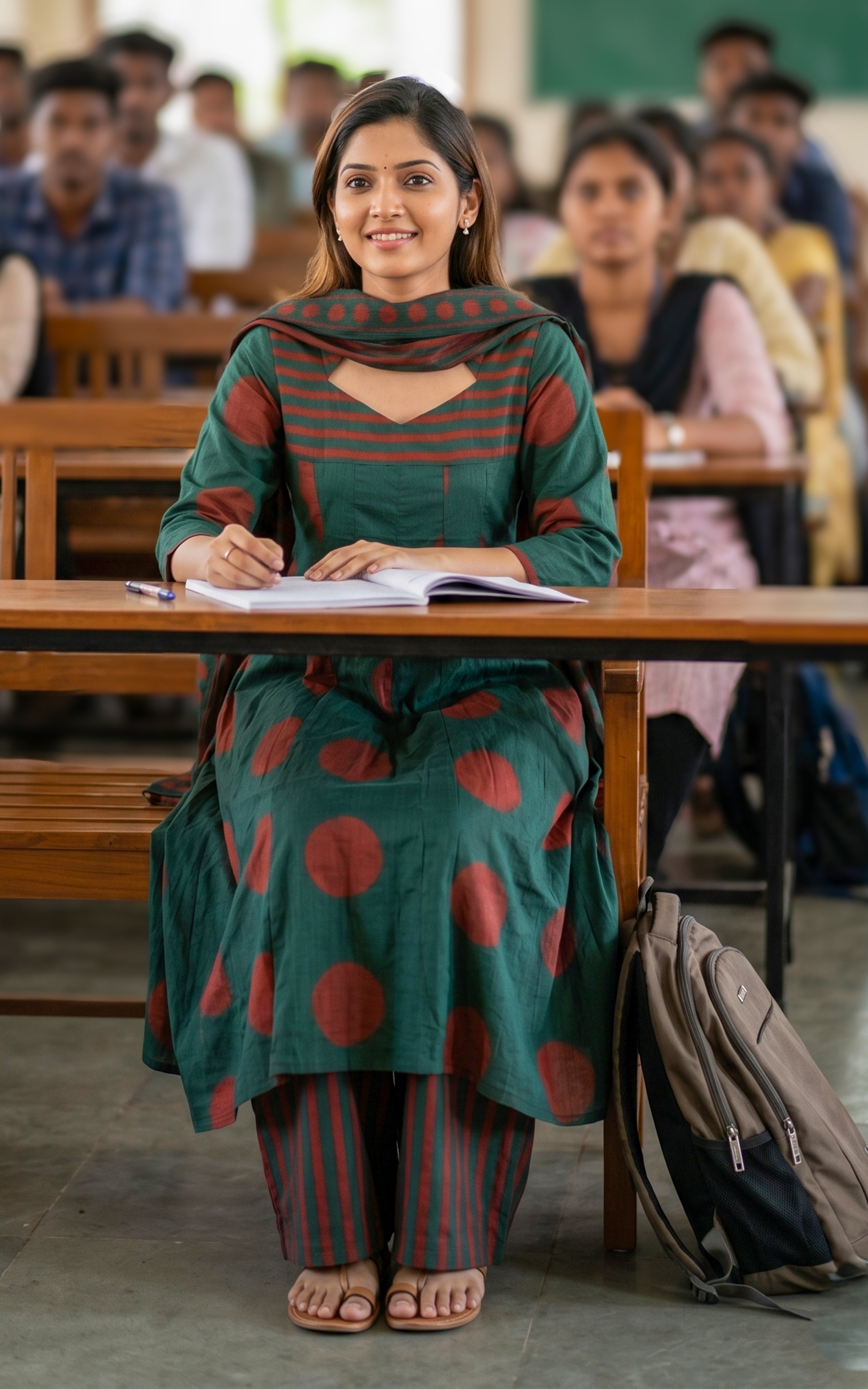 Poonguzhali A (Kurti+Pant+Dupatta)