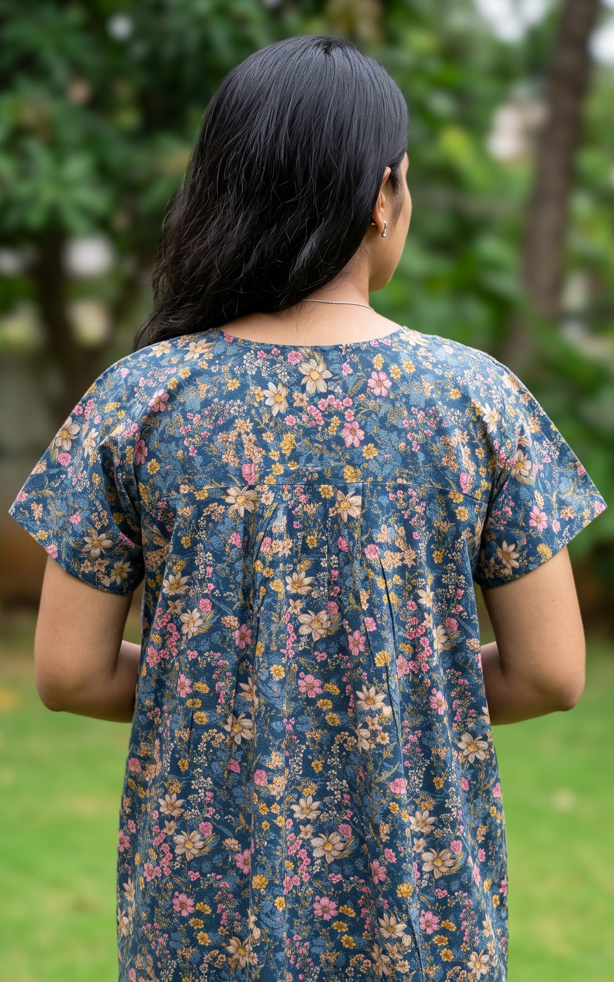 Cotton Straight Fit Nighty-166SS4C