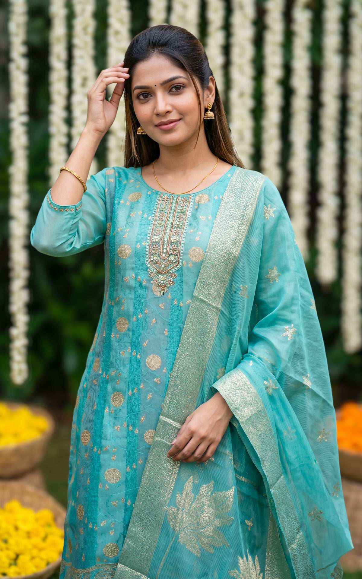 Hashna A (Kurti+Pant+Dupatta)
