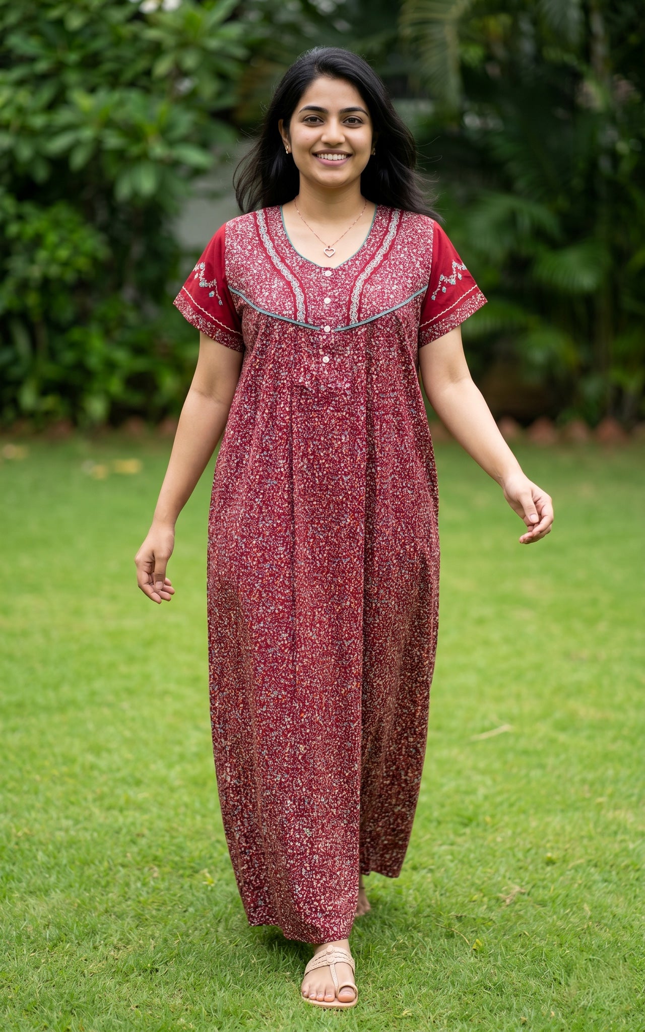 Cotton Straight Fit Nighty-162SS13