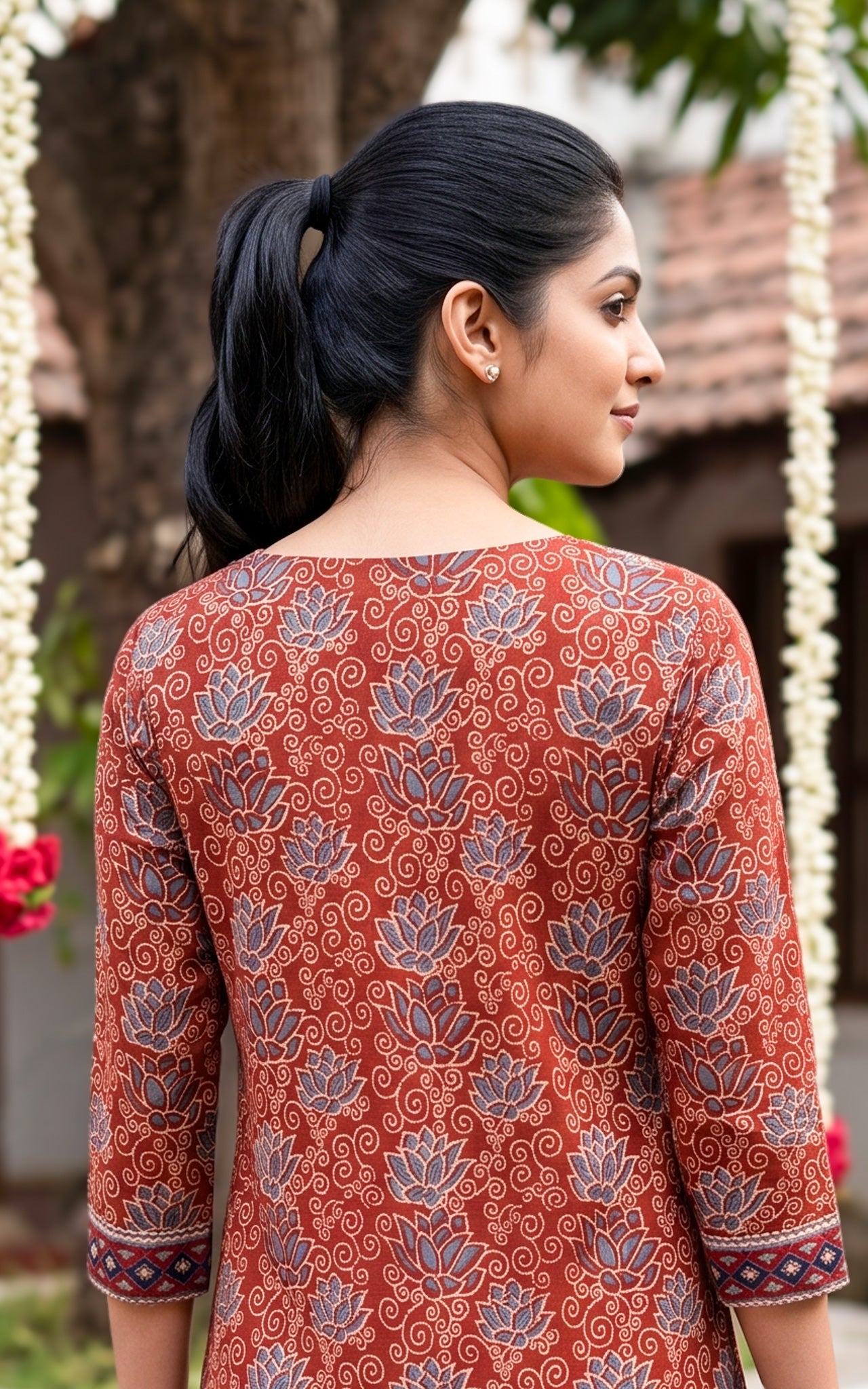 Nethra Maroon (Kurti+Dupatta)