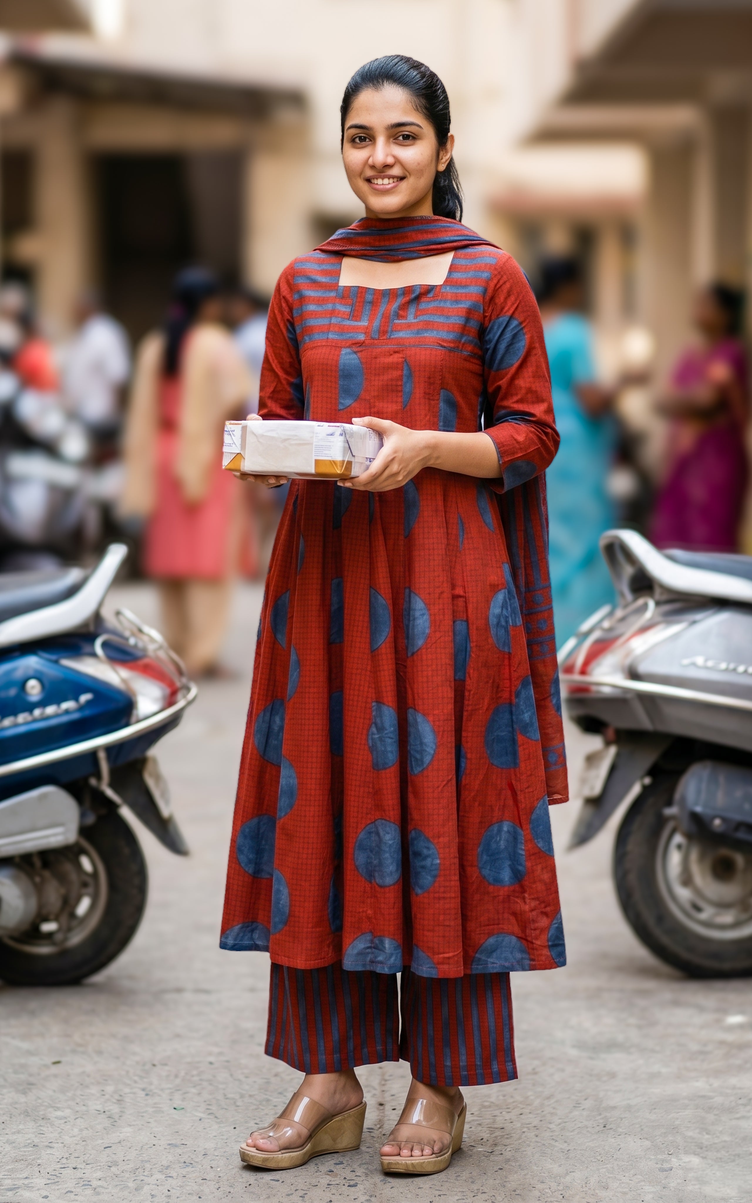 Poonguzhali D (Kurti+Pant+Dupatta)