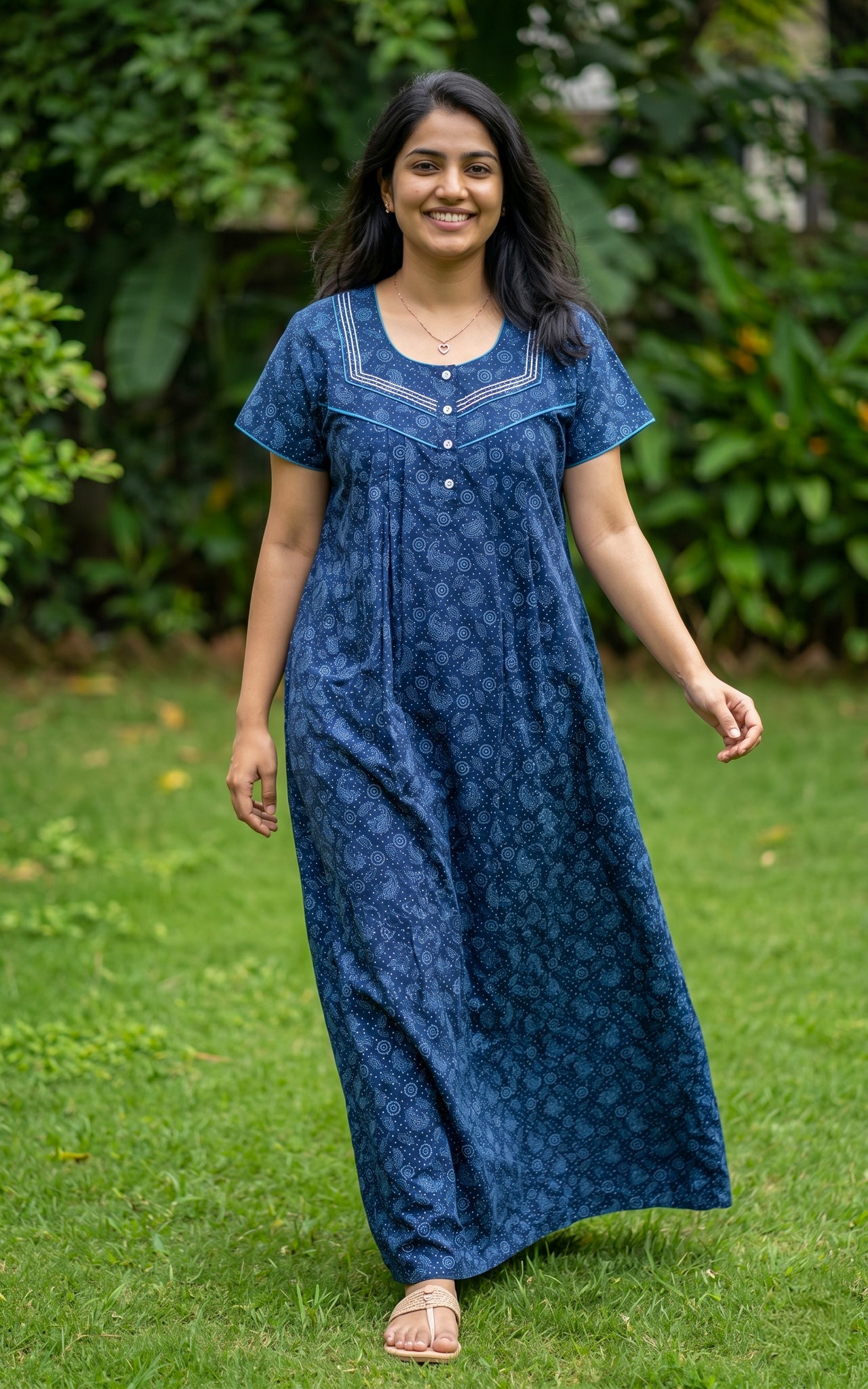 Cotton Straight Fit Nighty-162SS20