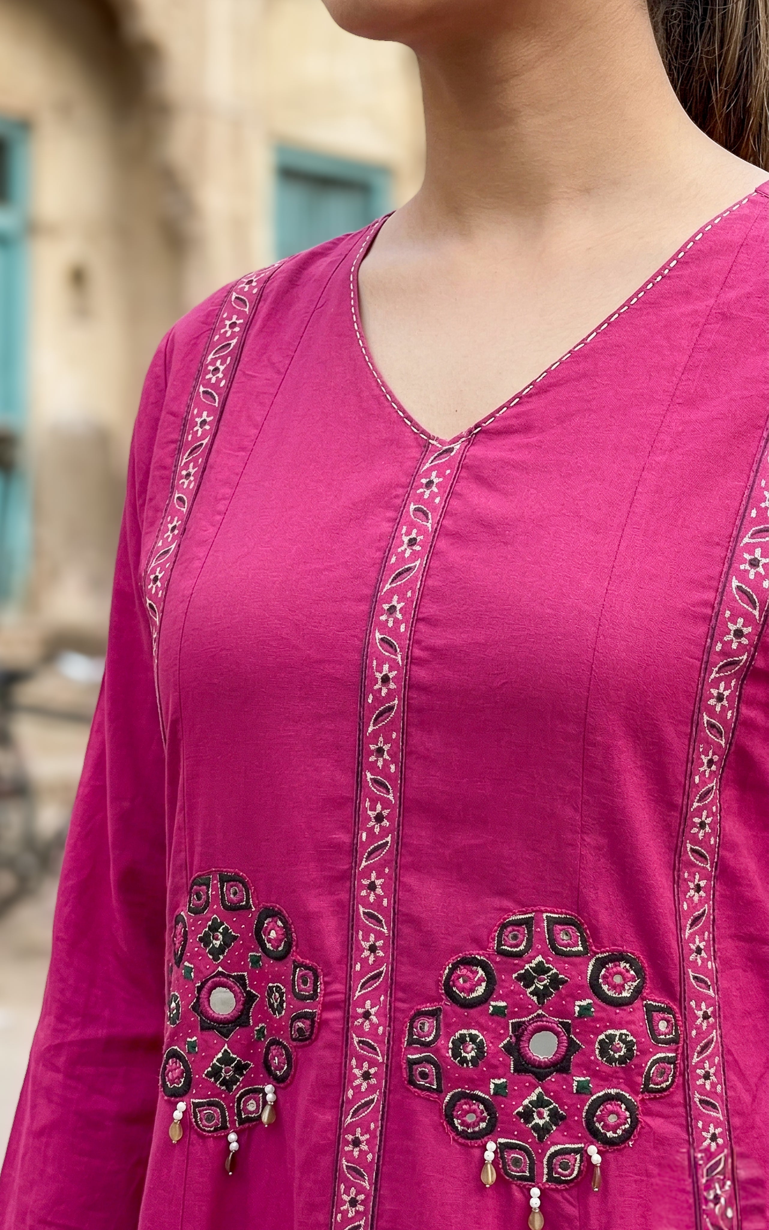Vanathi Pink (Kurti+Dupatta)