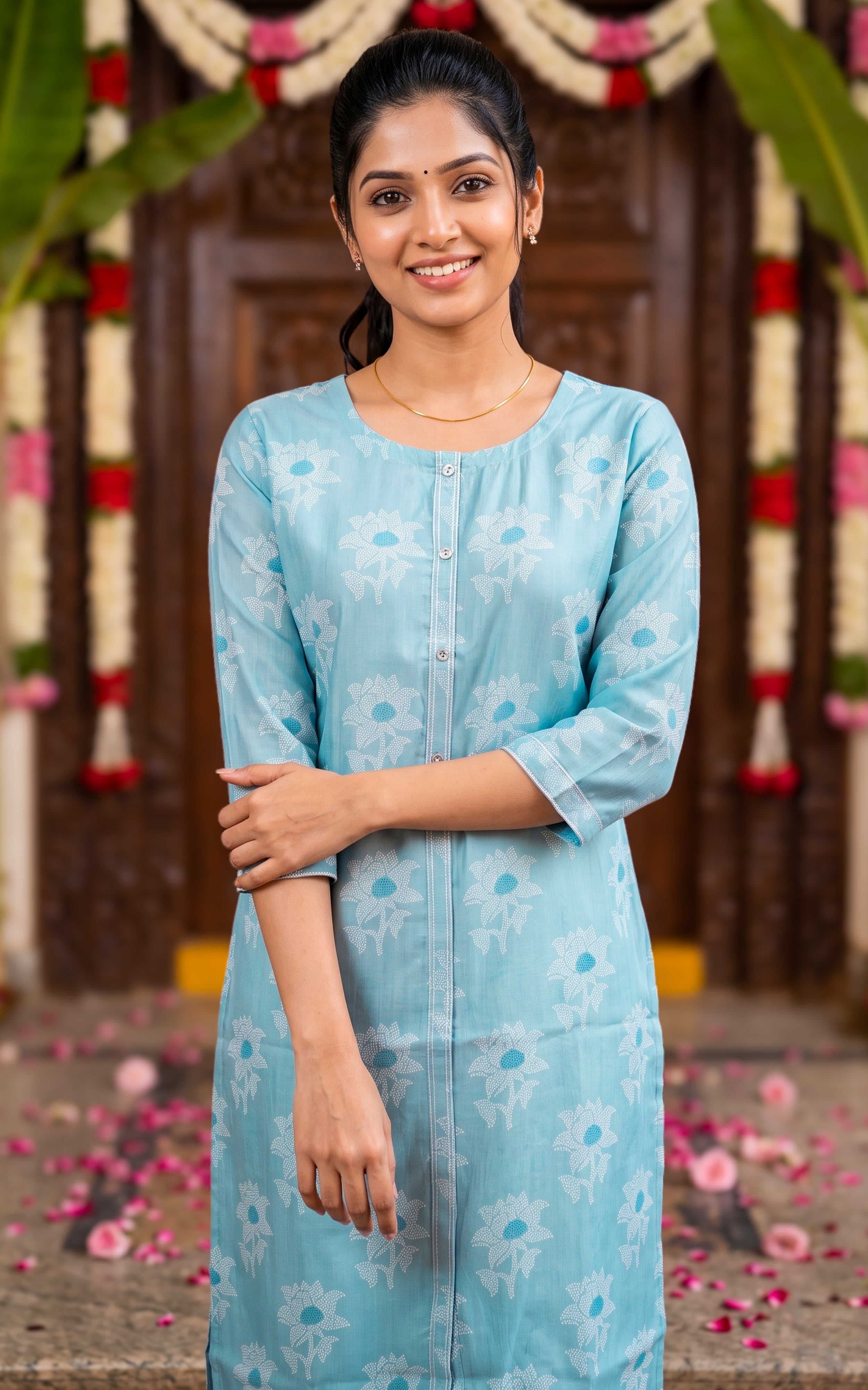 Maivizhi Sky Blue