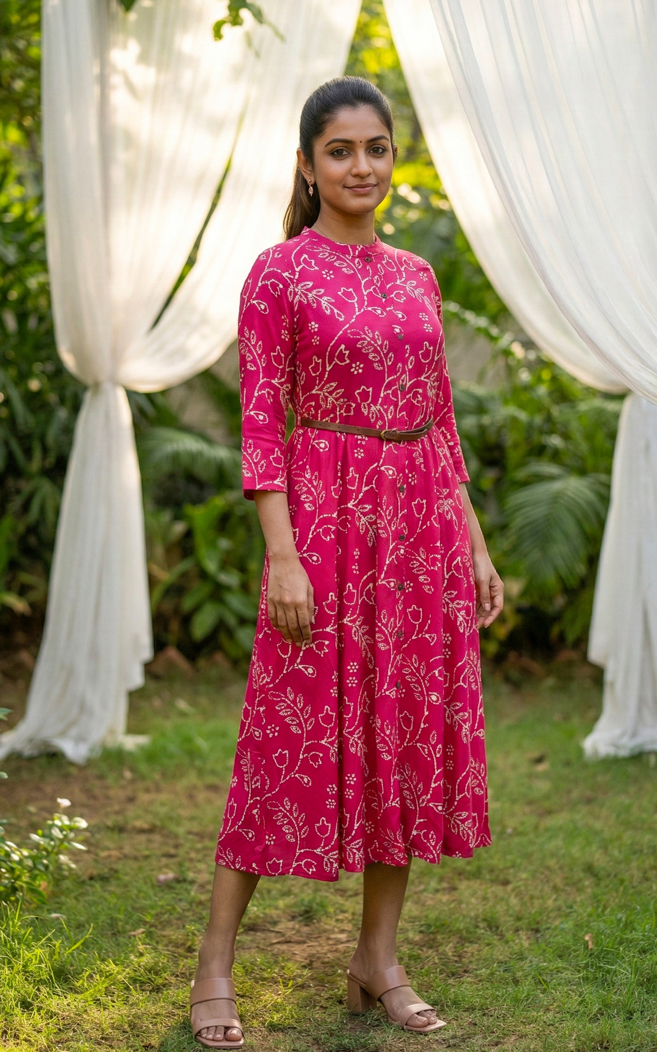 Instore – Pink Mulan Kurti for Women – Rayon – Indian Ethnic Wear