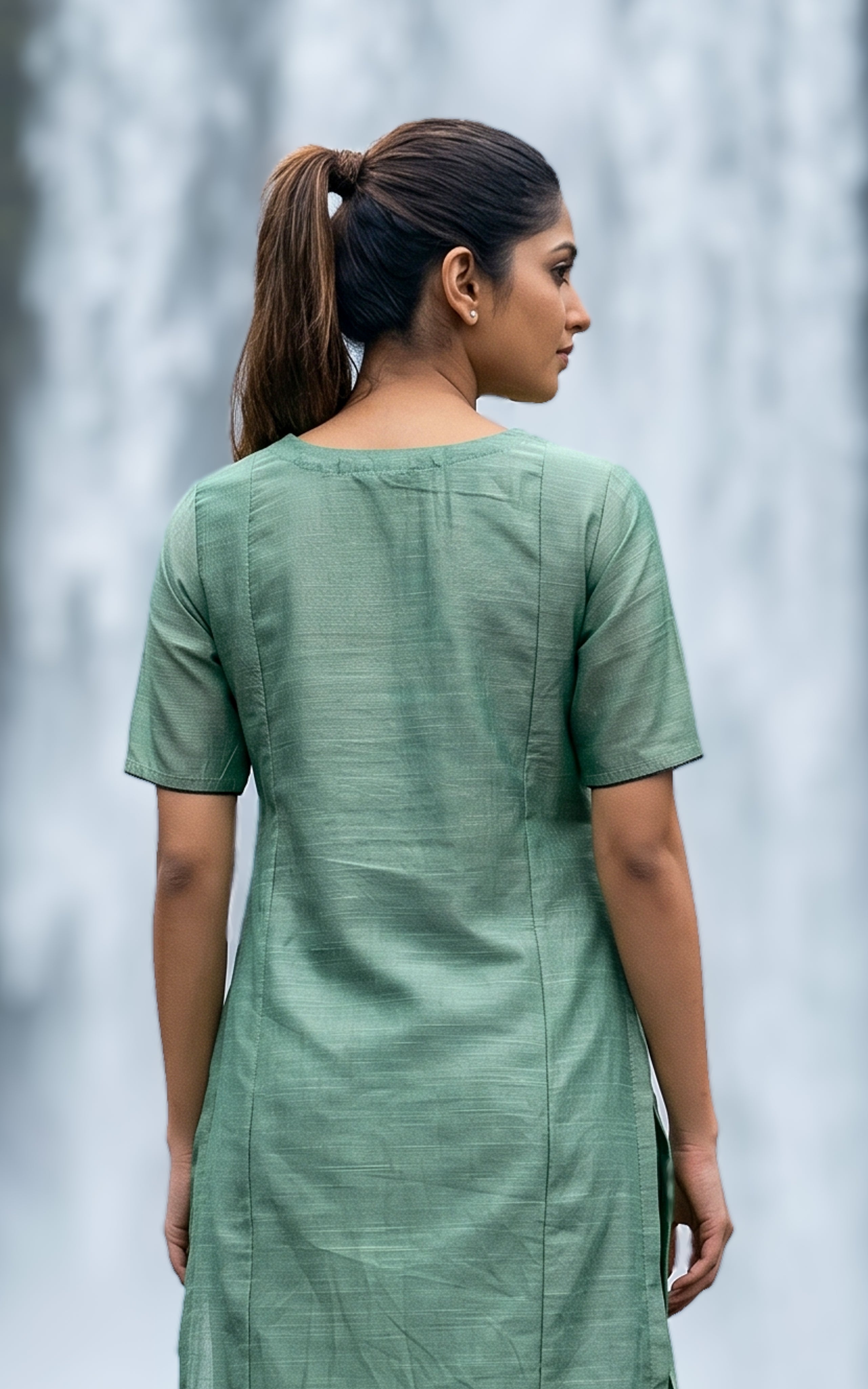 Designer silk cotton kurti for women