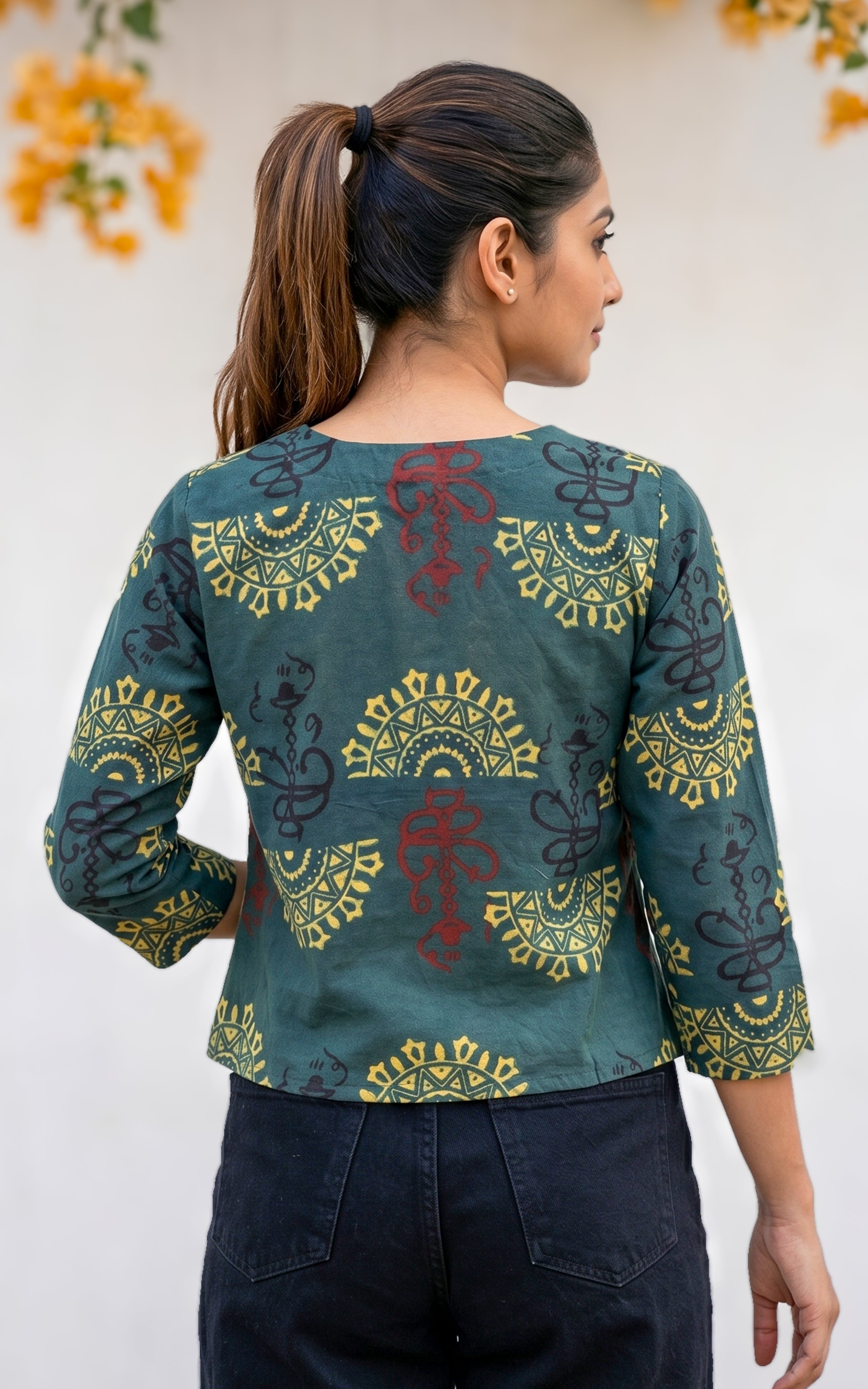Printed cotton everyday wear kurti for women