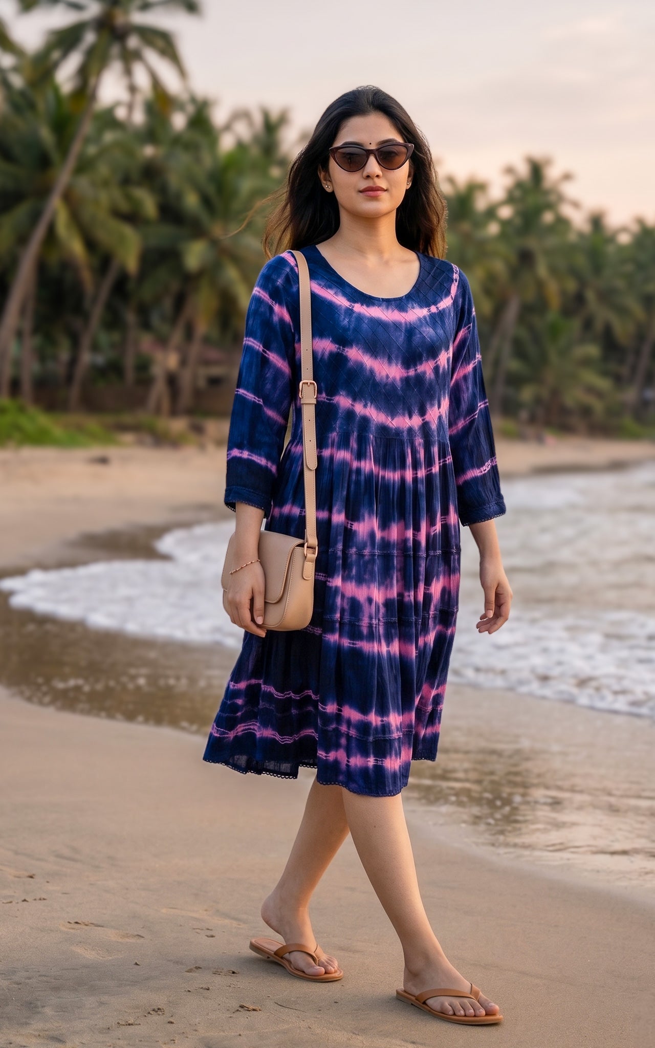 Tiered maxi dress with flowy design

Printed viscose maxi for daily wear