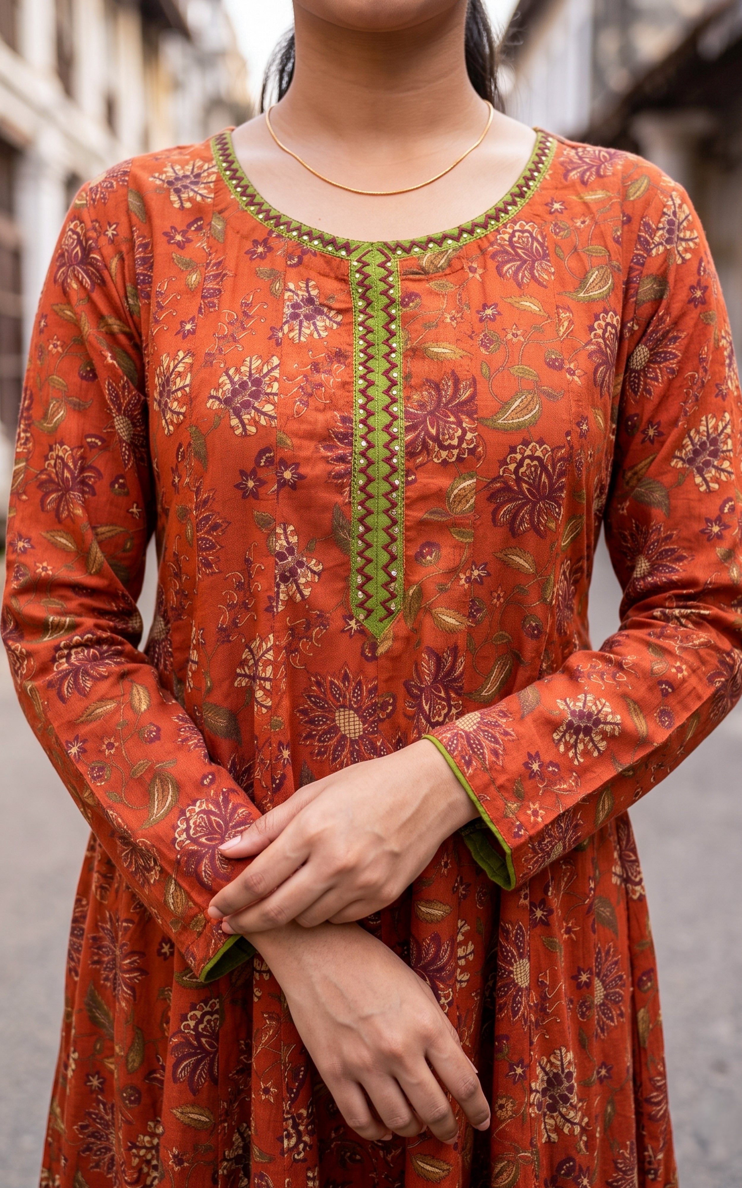 Thendral Rust (Kurti+Dupatta)