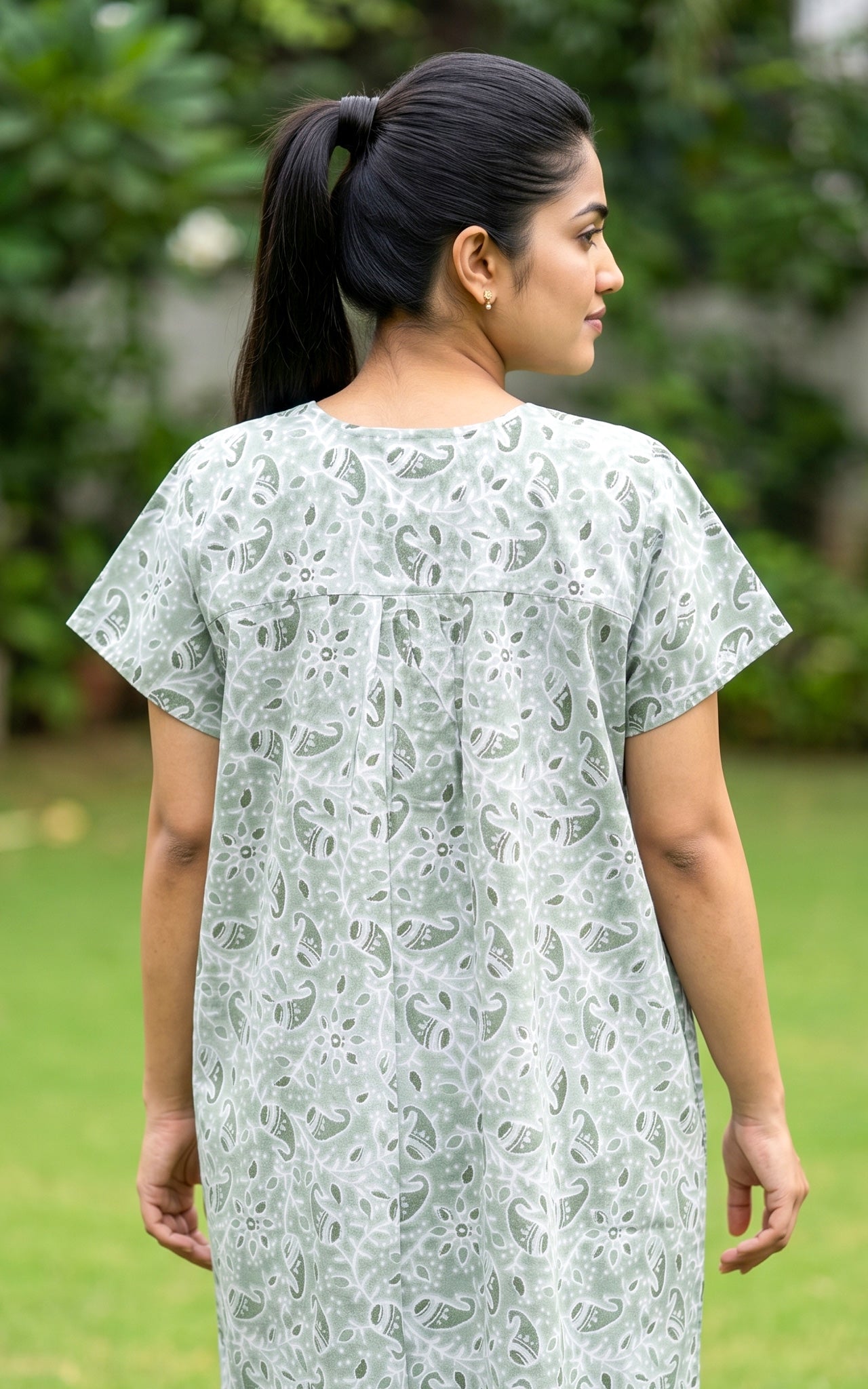 Cotton Straight Fit Nighty-162SS1A