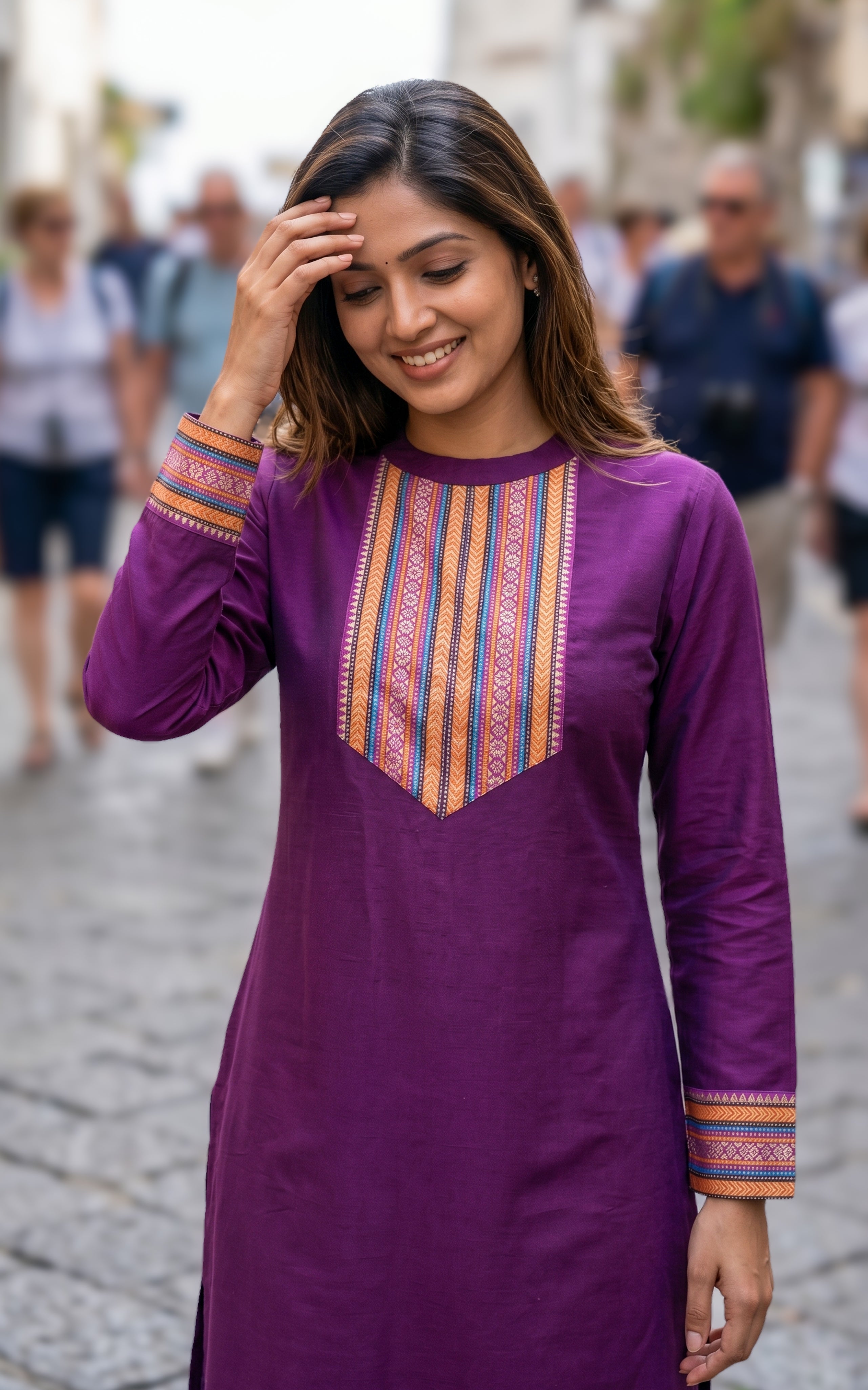 Plum stylish straight cut kurti for women
