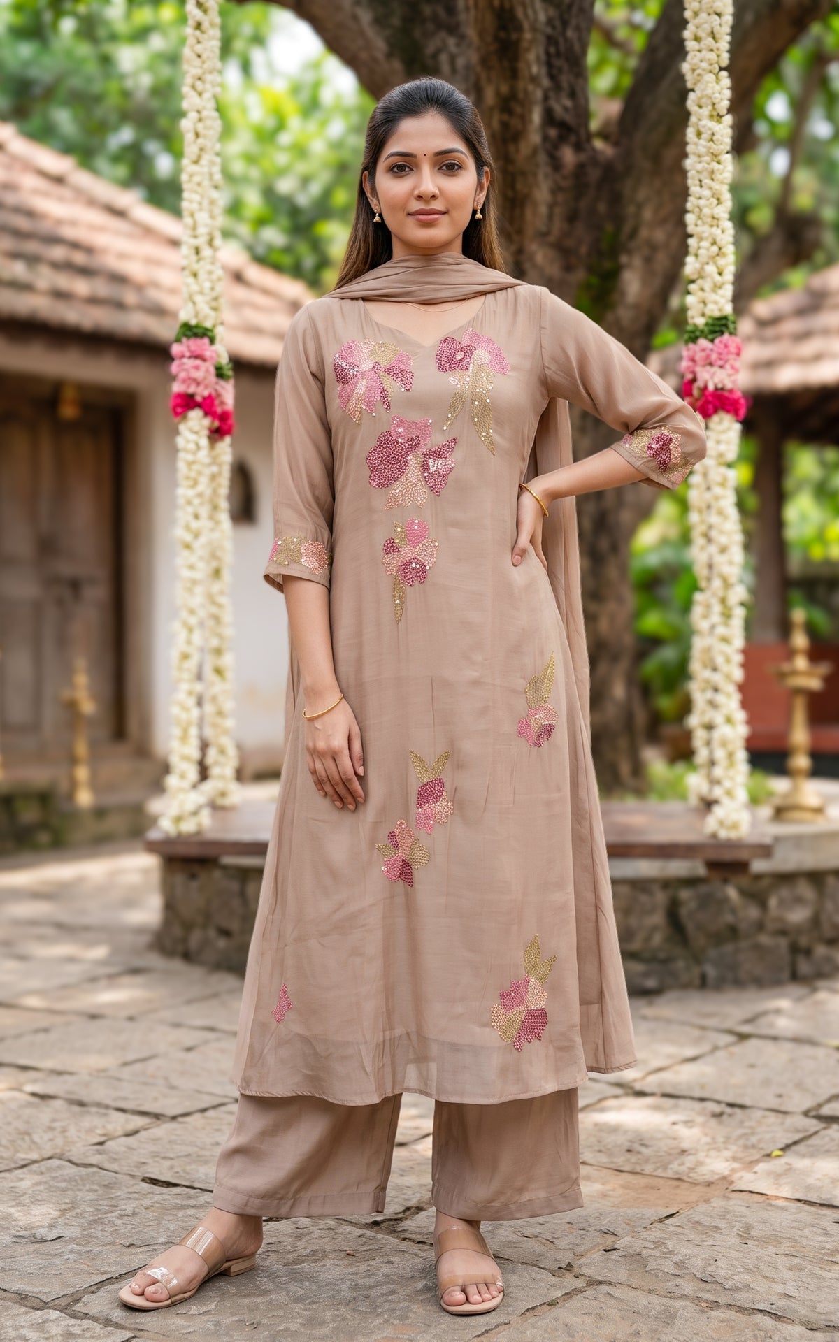 Poonkavi (Kurti+Pant+Dupatta)