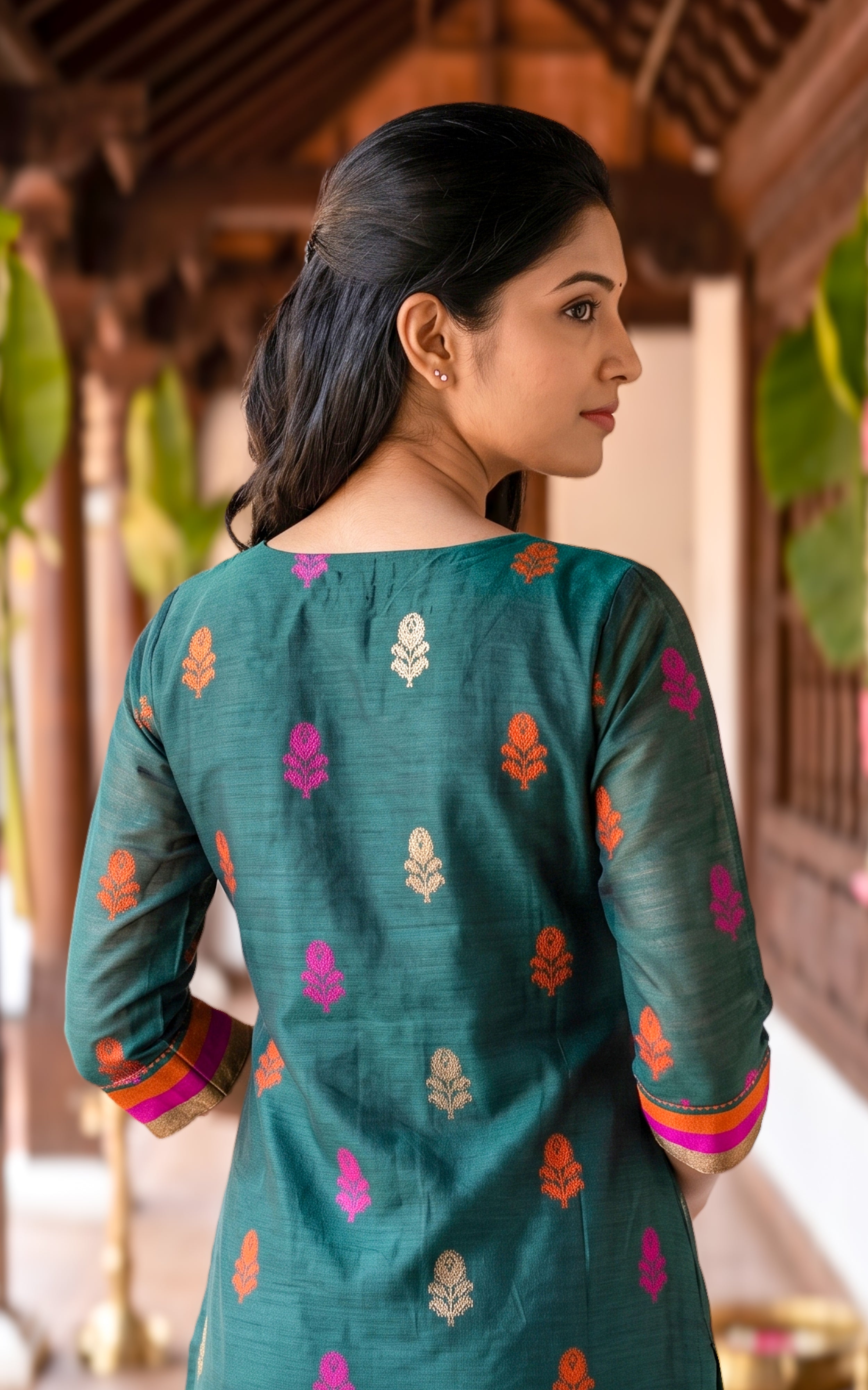 Nalavenba Green (Kurti+Dupatta)
