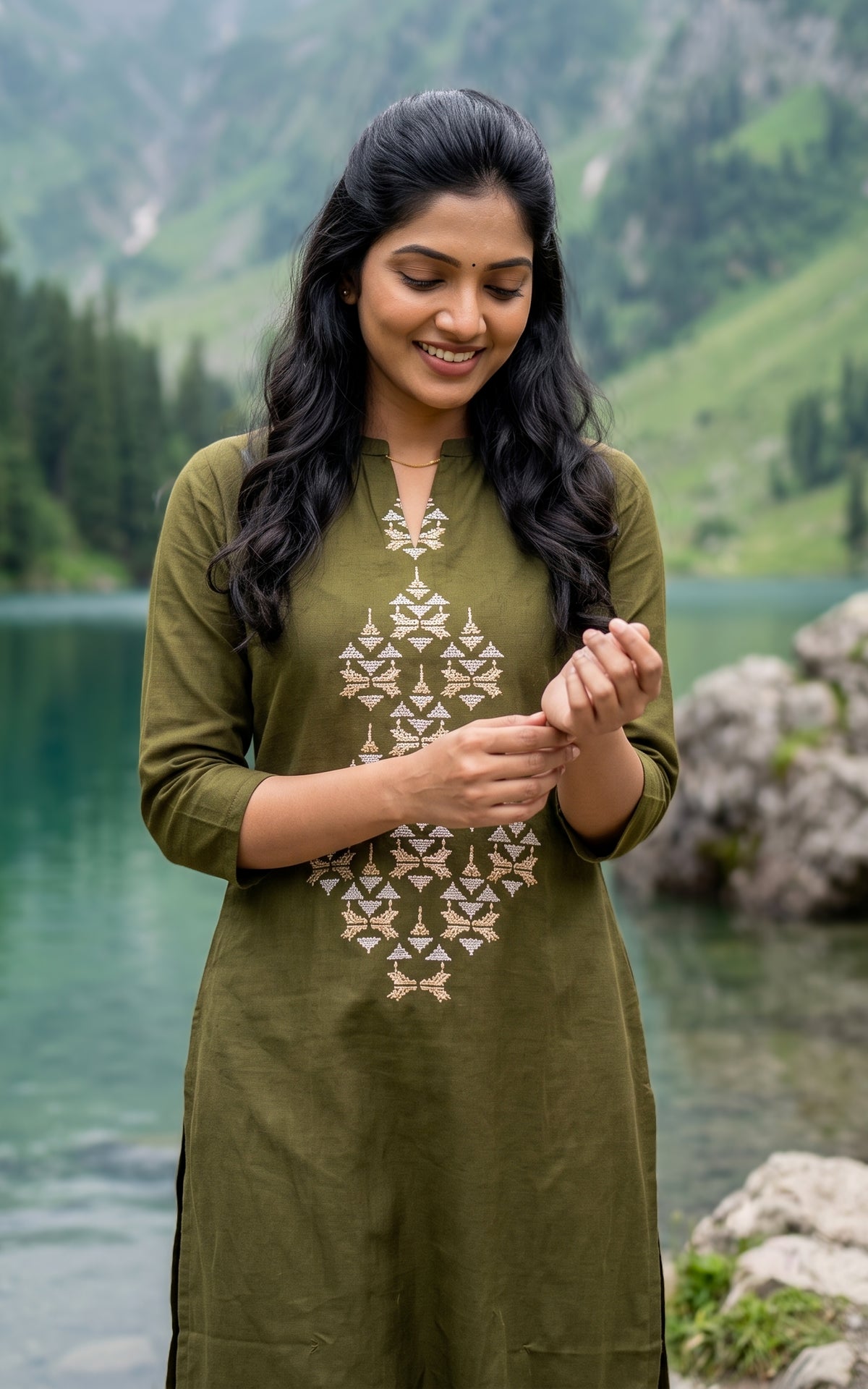 Monisha Olive Green