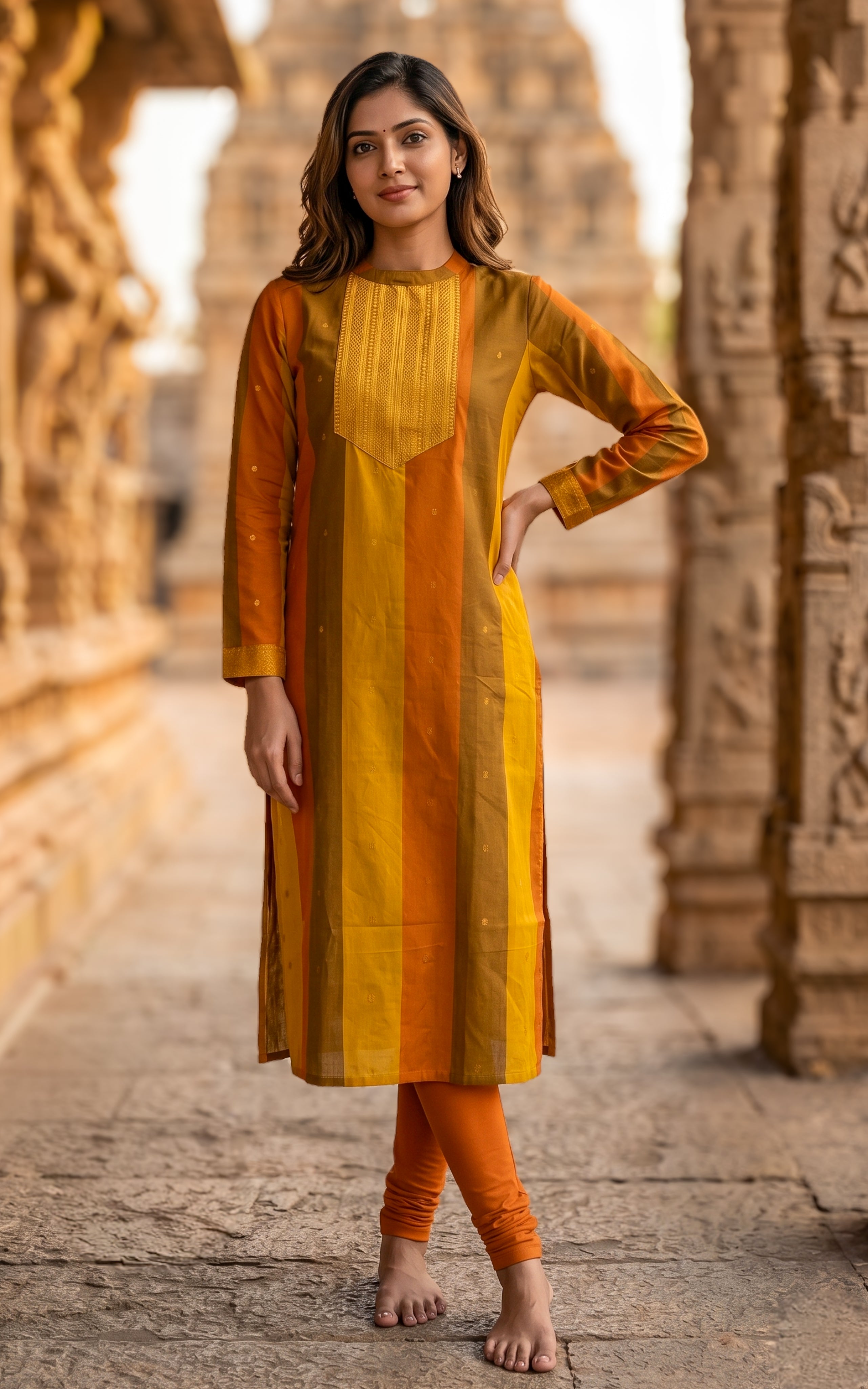 Multicolor casual wear cotton kurti for women