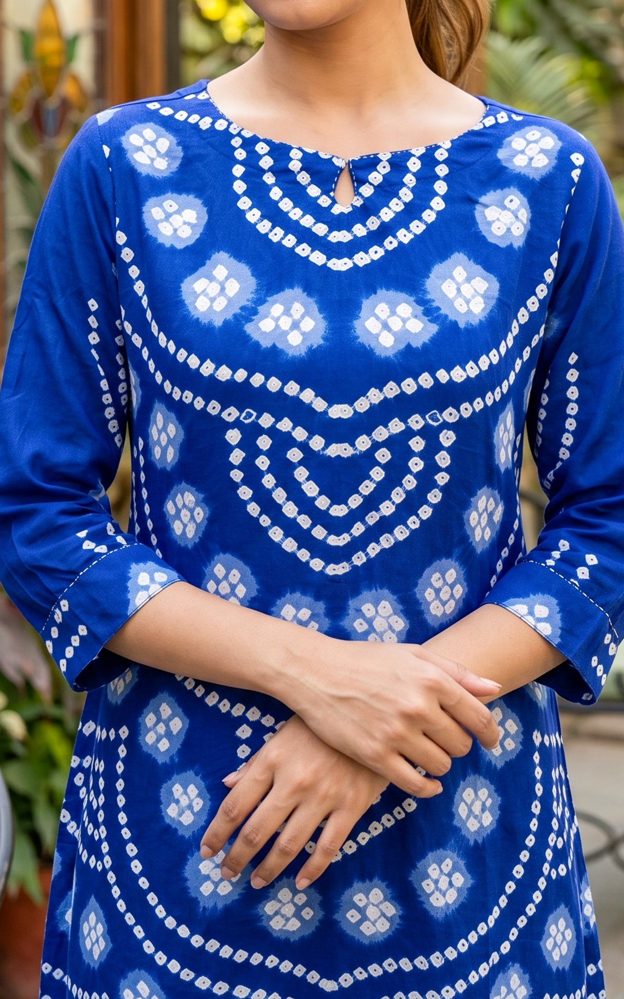 Royal Blue Cotton Summer Collection Kurti Set for Women