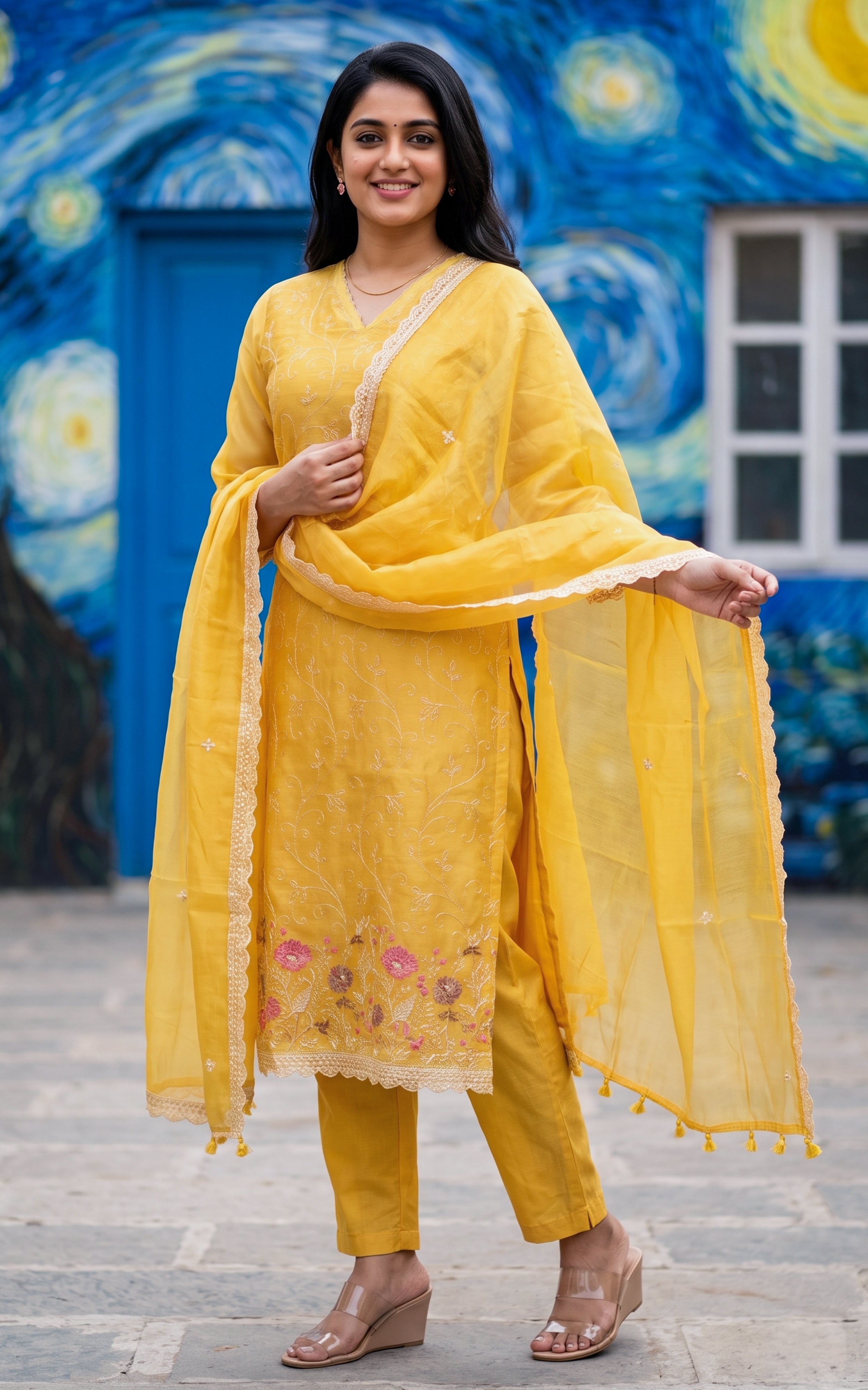 Filomena (Kurti+Pant+Dupatta)