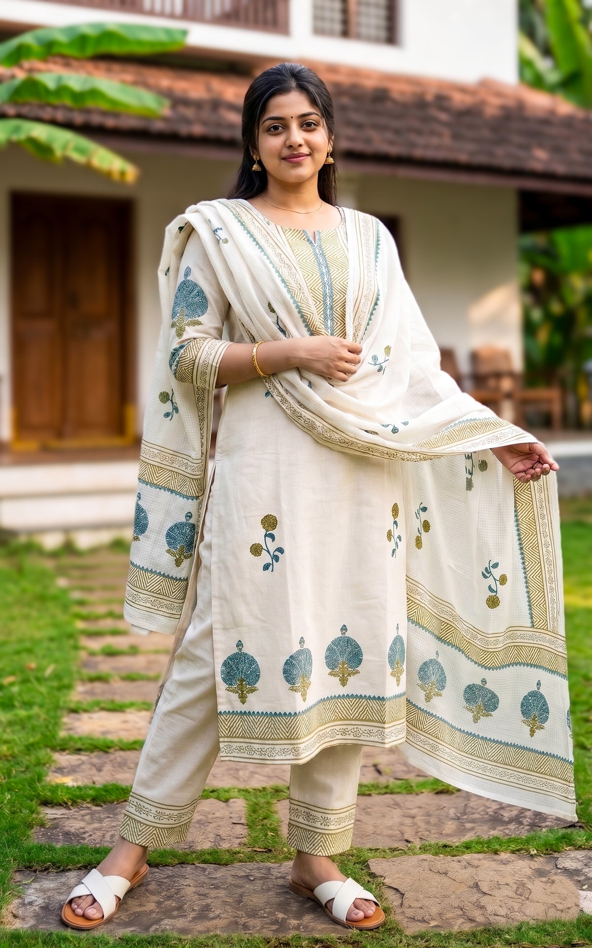 Semmalar B (Kurti+Pant+Dupatta)