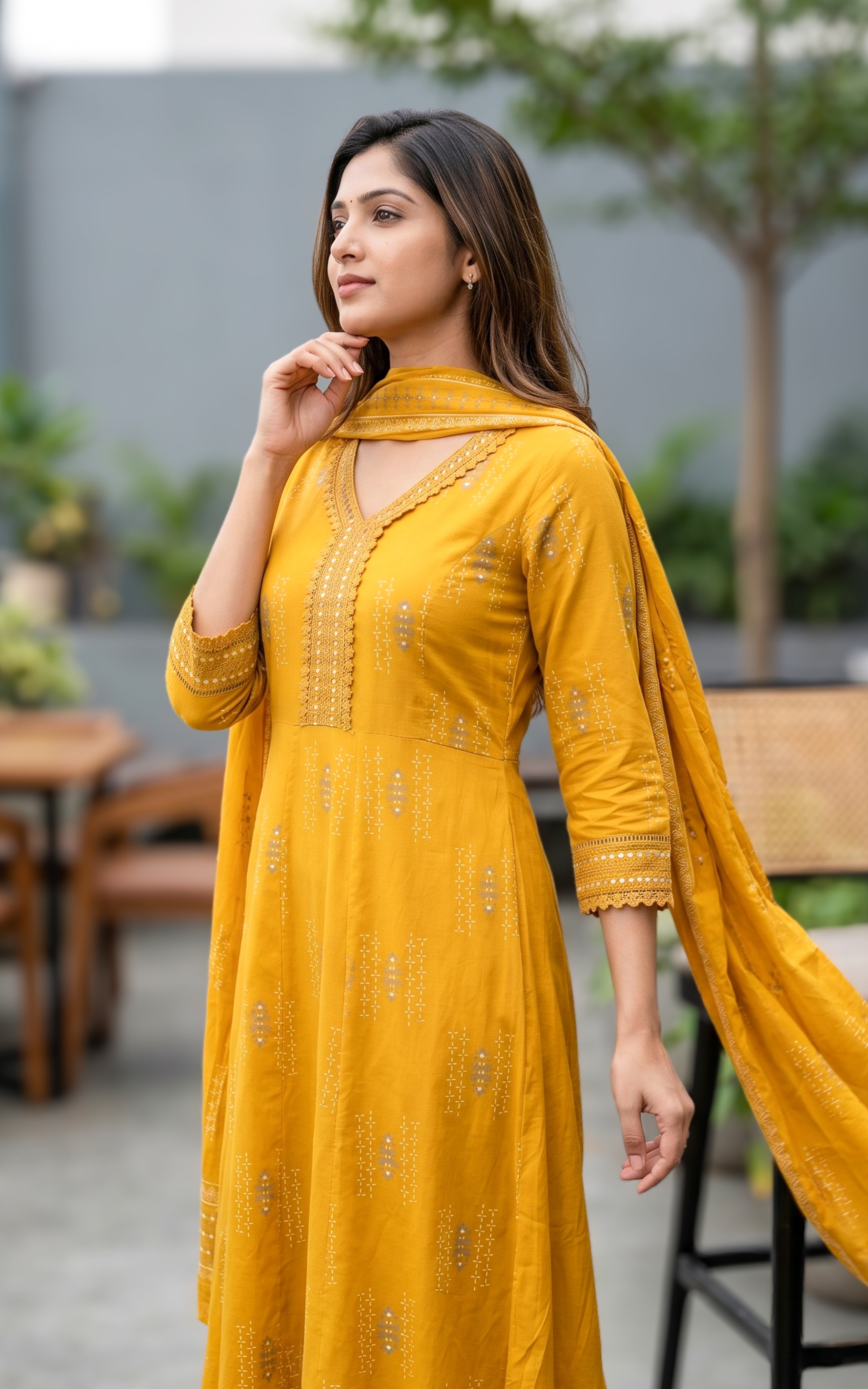 college wear stylish kurti with palazzo