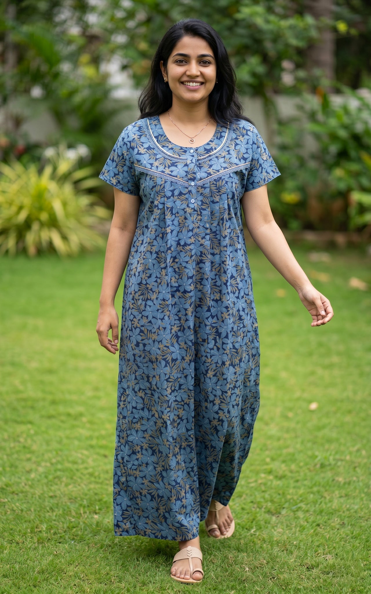 Cotton Straight Fit Nighty-162SS22A