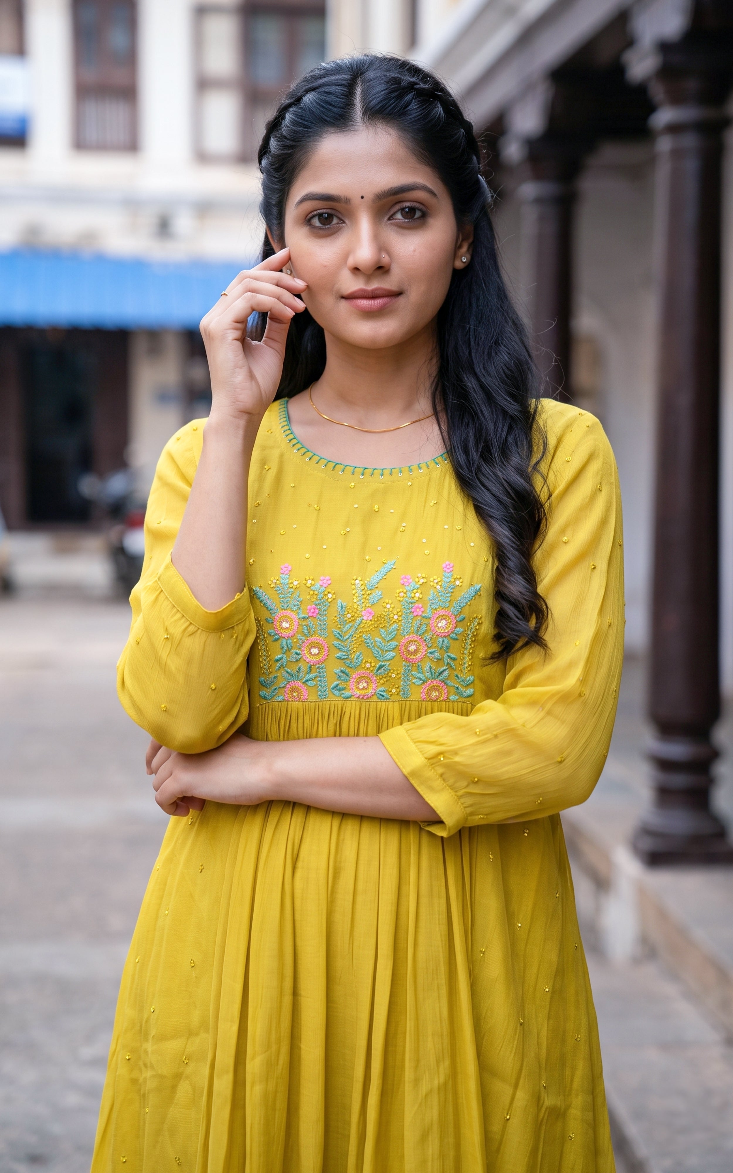 Malarmathi Lime Yellow