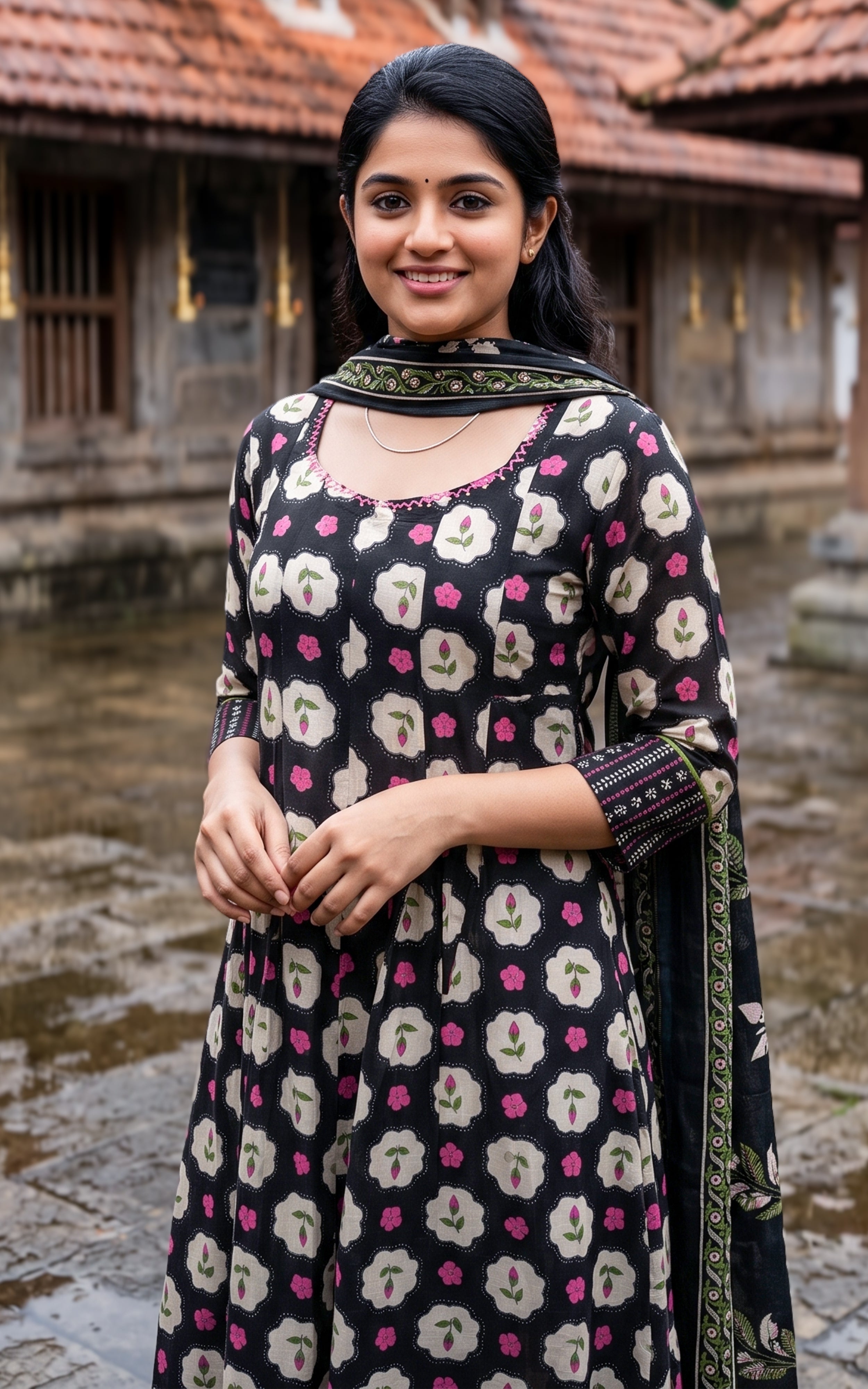 Takasha Black (Kurti+Dupatta)