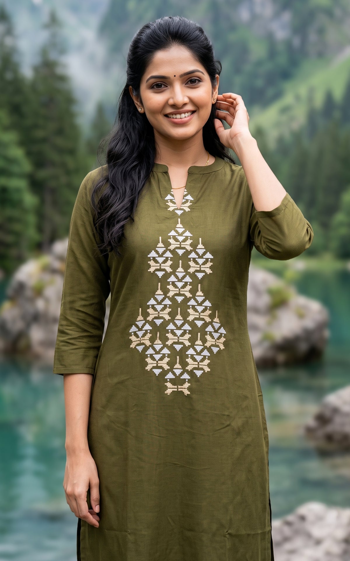 Monisha Olive Green