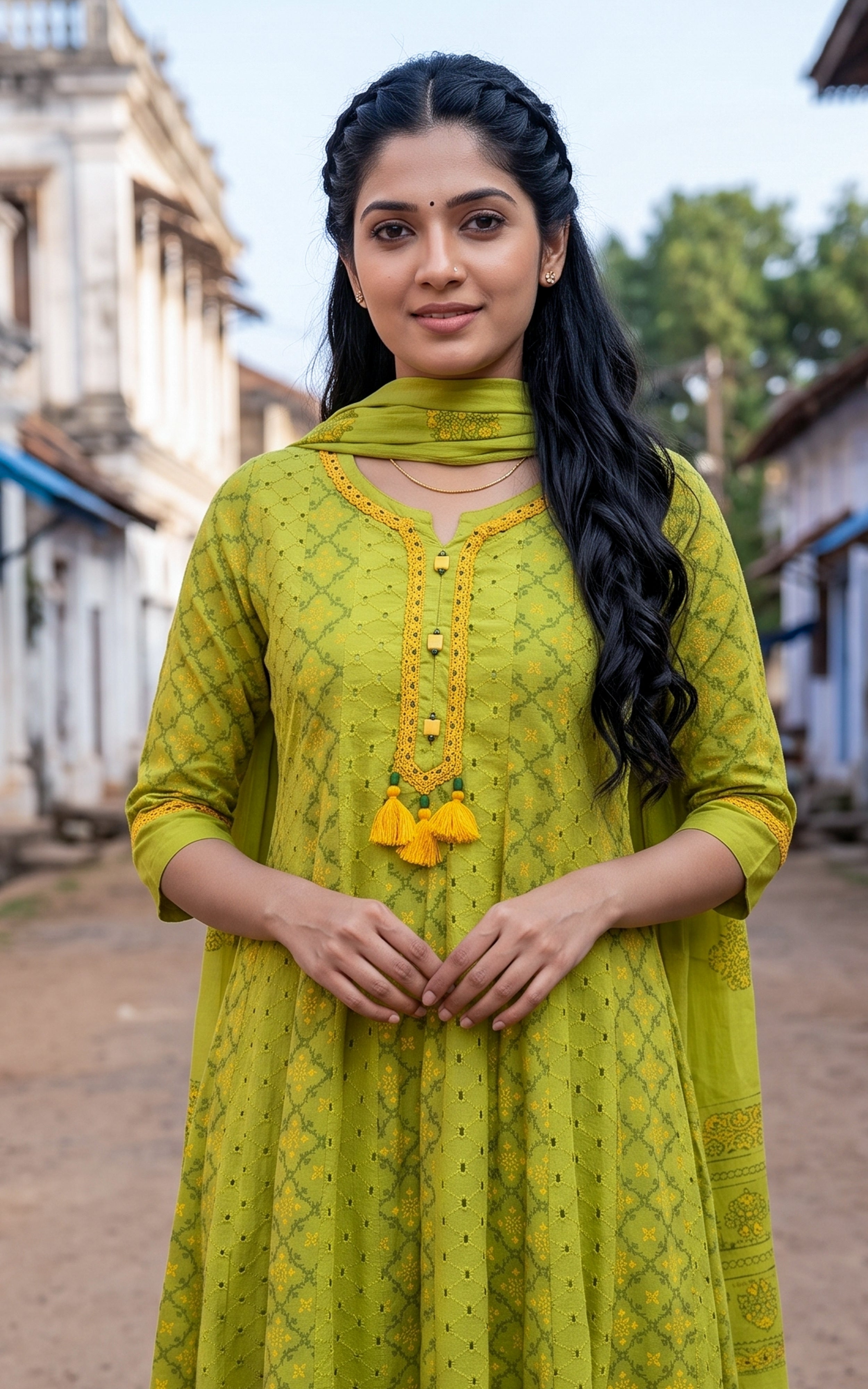 Pagal Nilavu (Kurti+Pant+Dupatta)