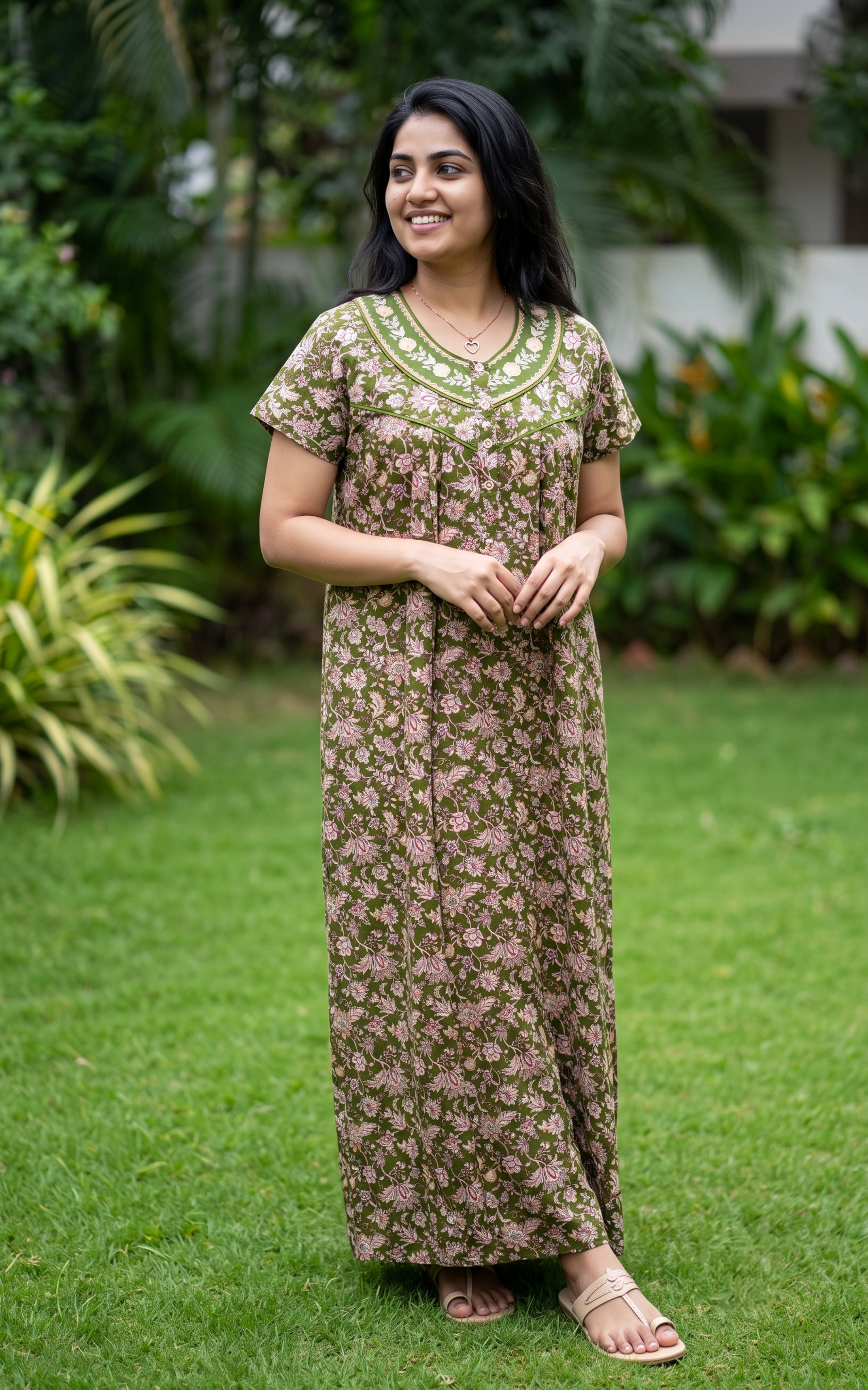 Cotton Straight Fit Nighty-164SS10