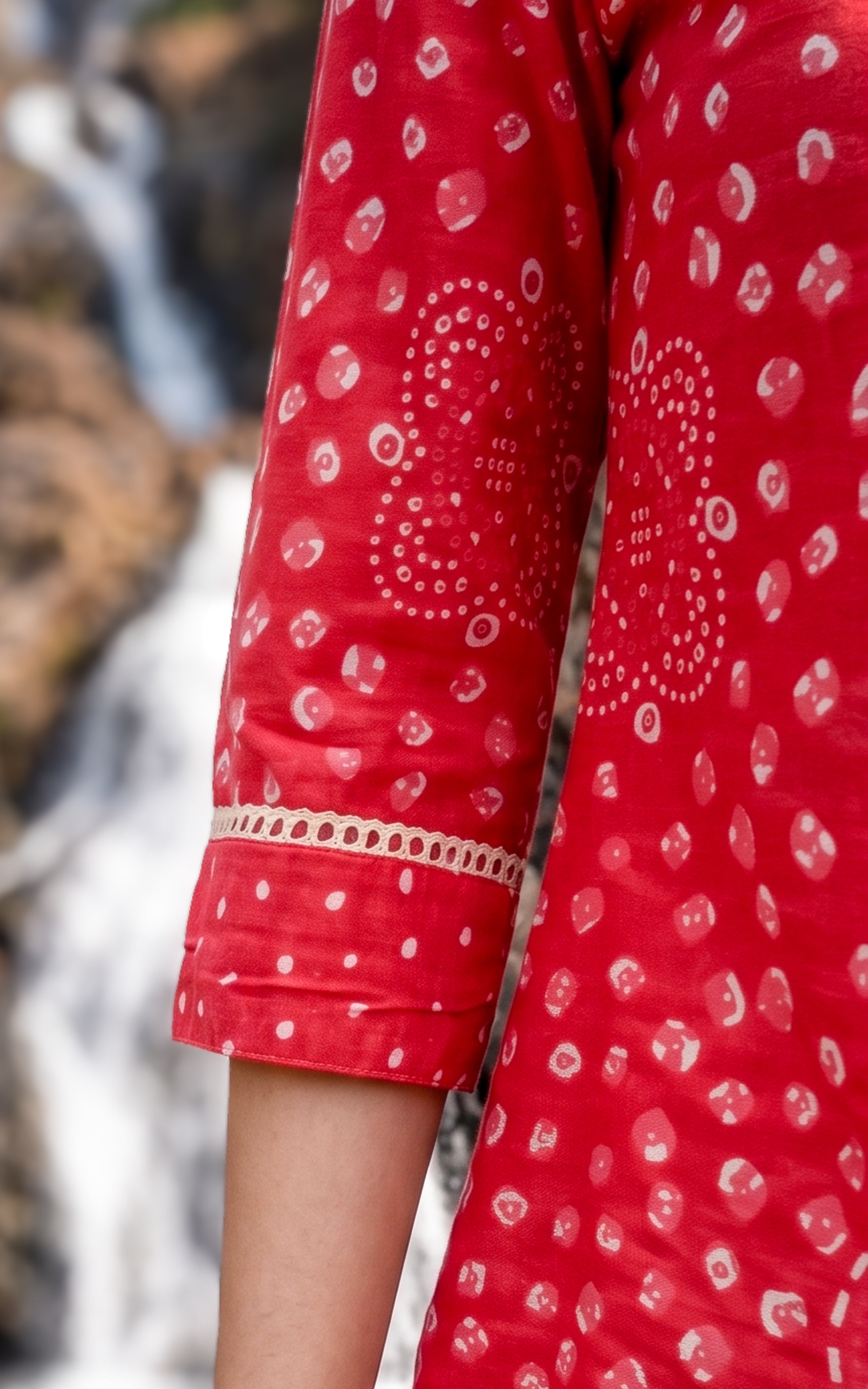 Cotton kurti with matching dupatta for women