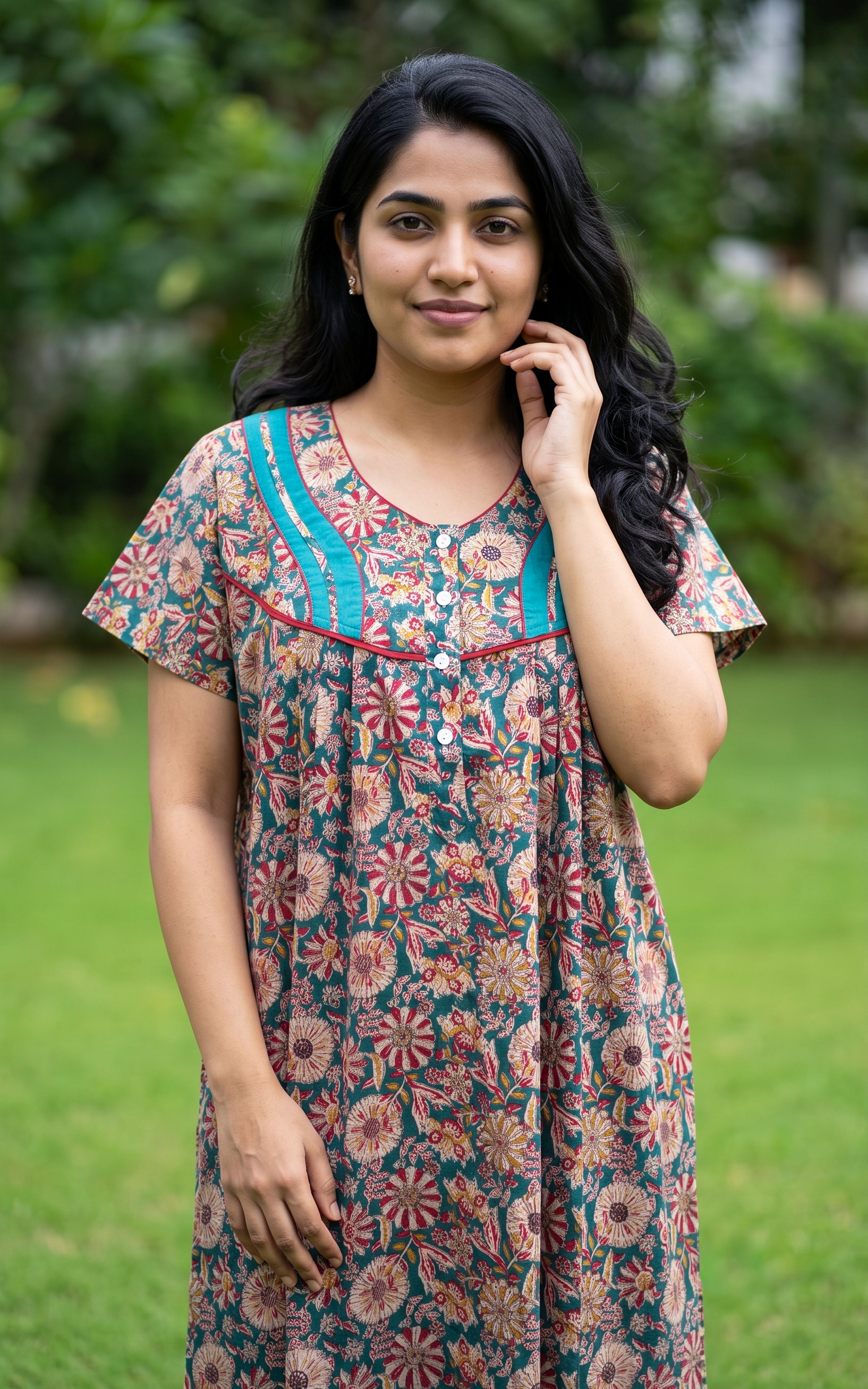 Cotton Straight Fit Nighty-164SS11B