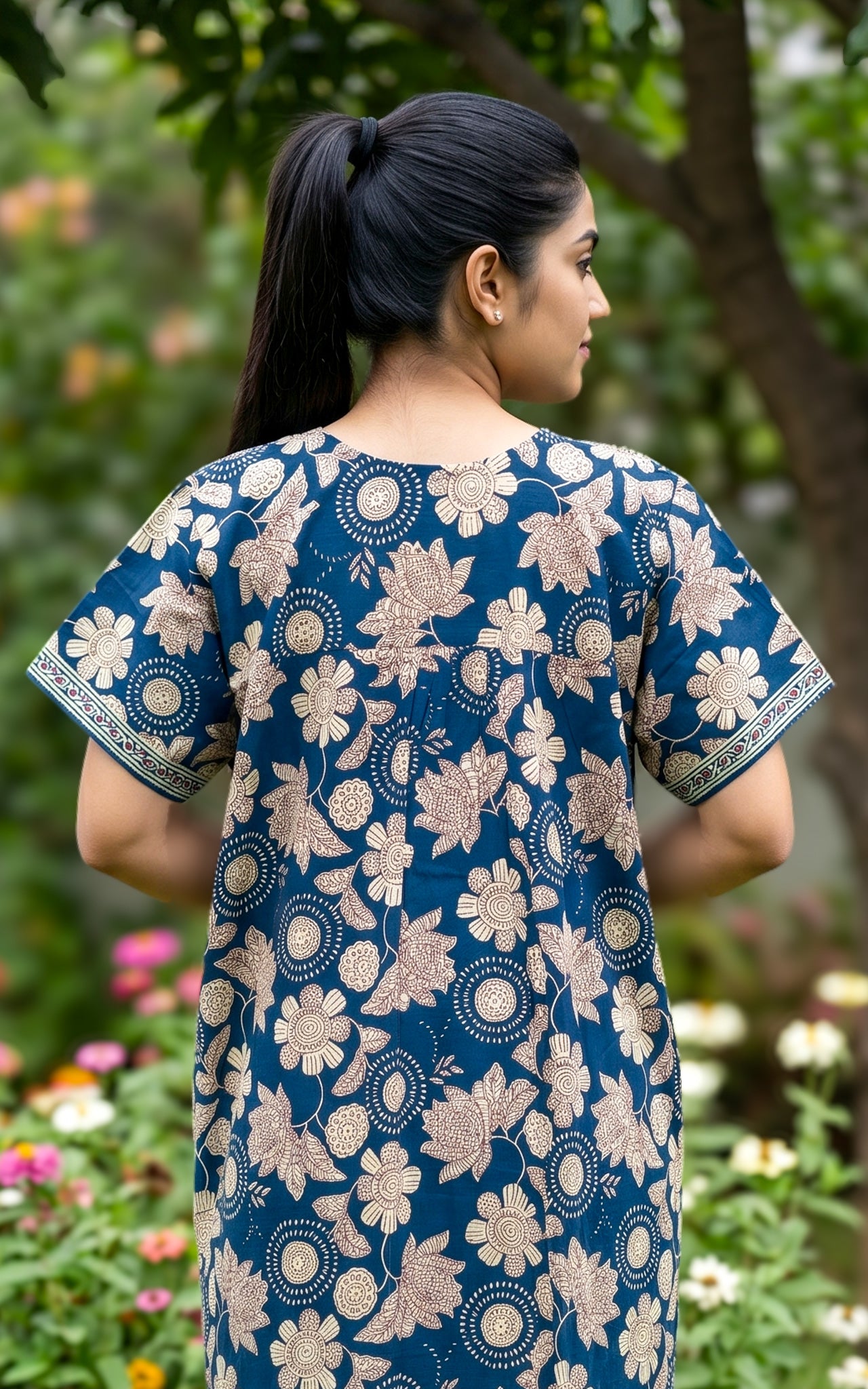 Cotton Straight Fit Nighty-162SS9C