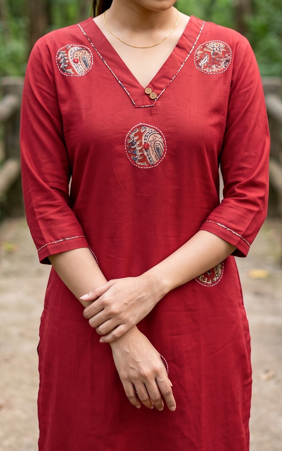 Harshini Maroon (Kurti+Pant)
