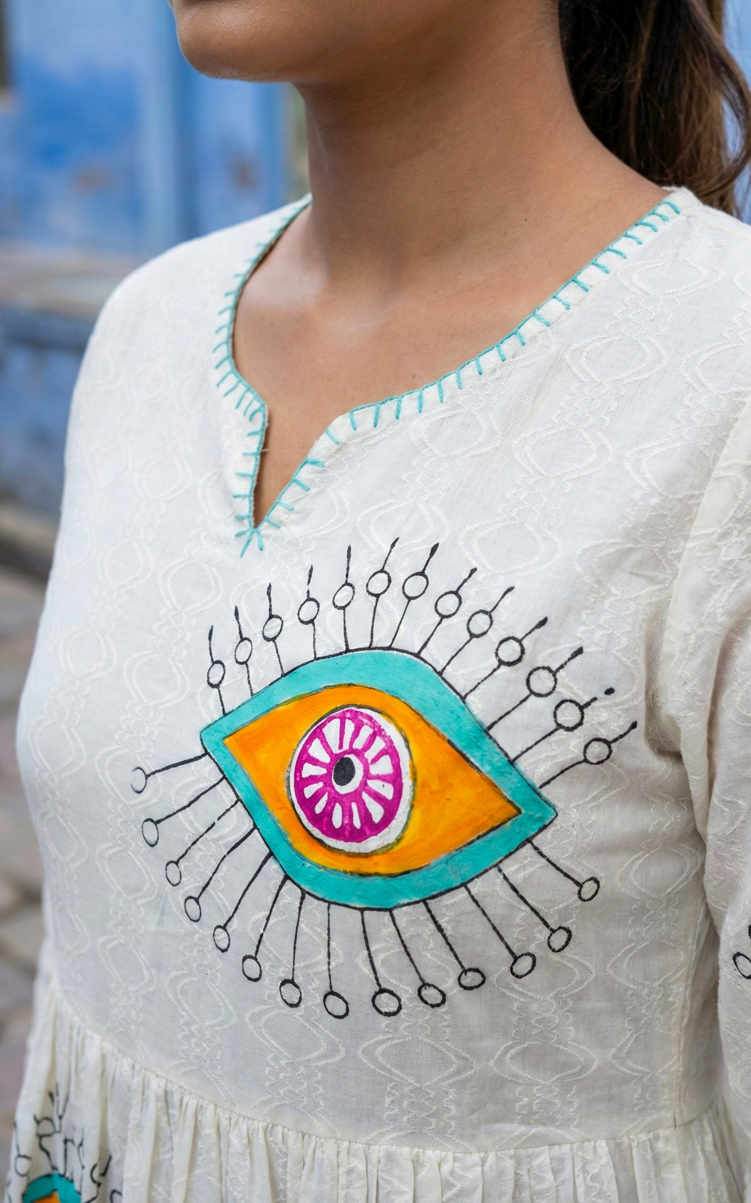 Hand painted short top