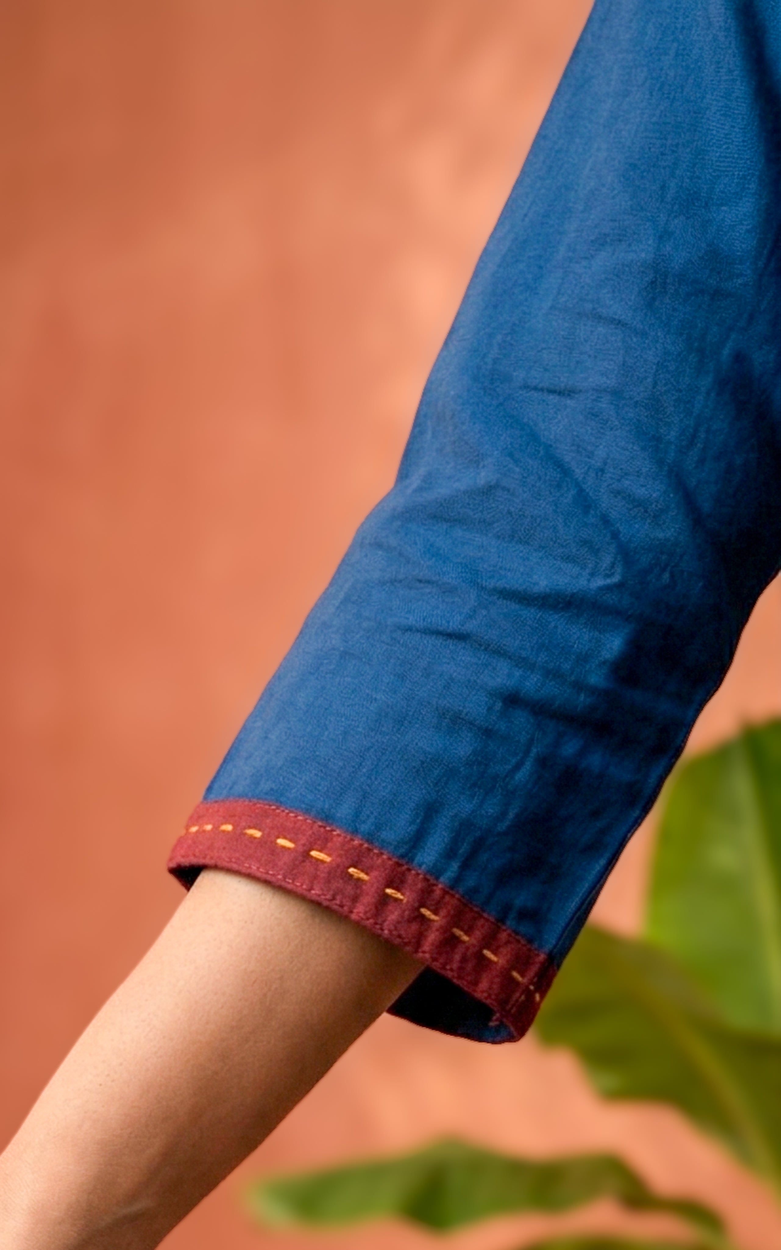 Solid color straight kurti for formal wear
