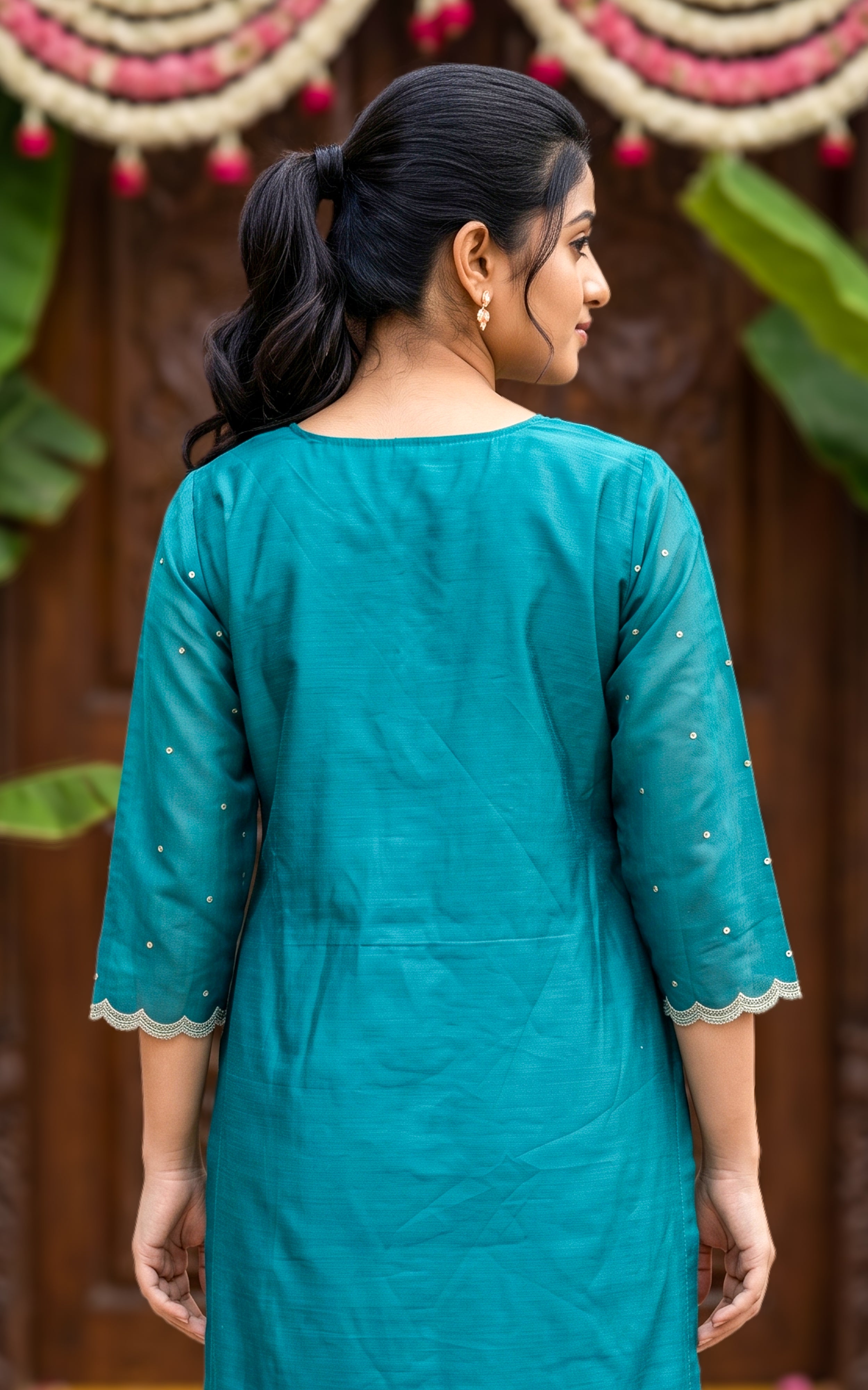 Maadhu Blue (Kurti+Pant+Dupatta)